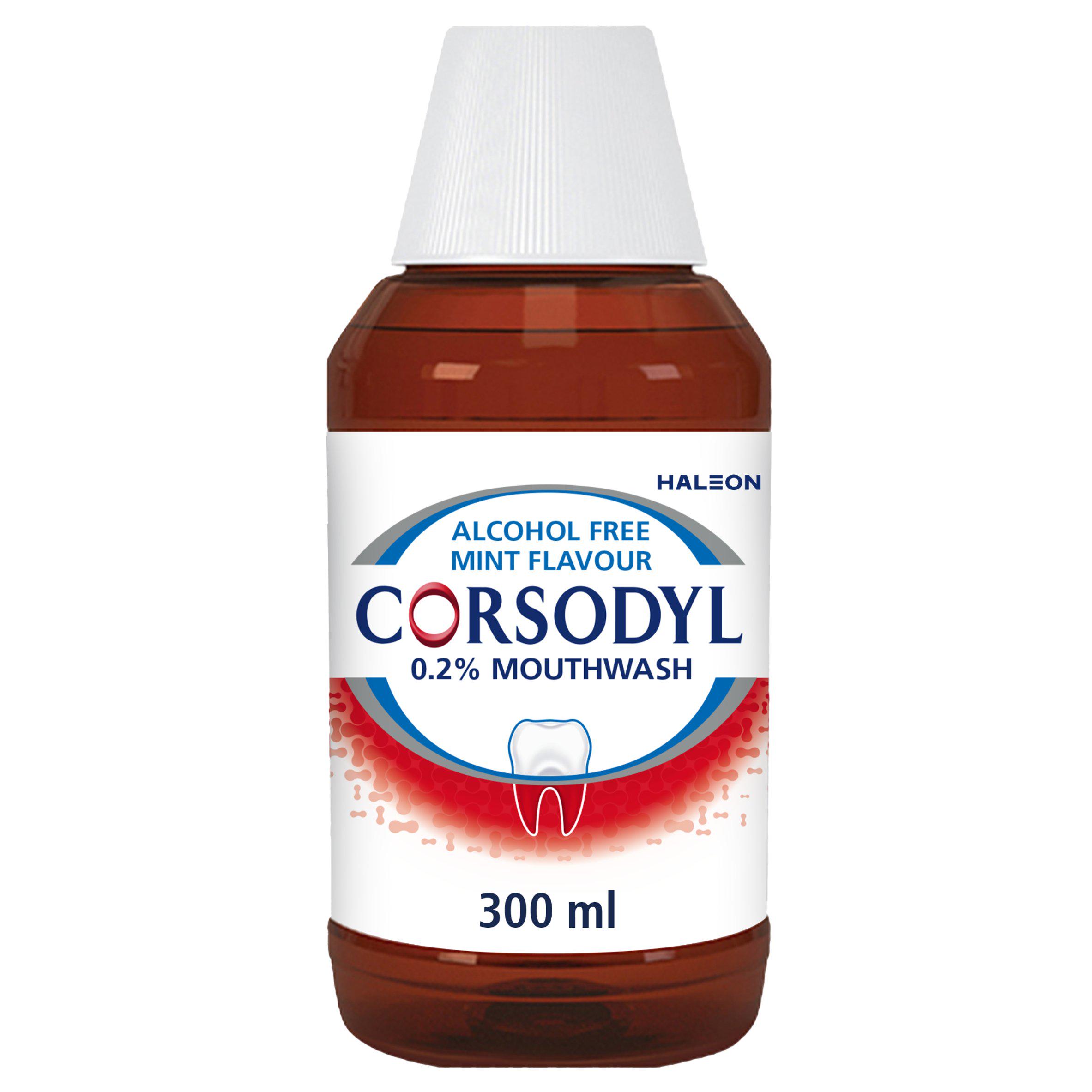 Corsodyl Gum Disease & Bleeding Gum Treatment Mouthwash, 0.2% Alcohol Free