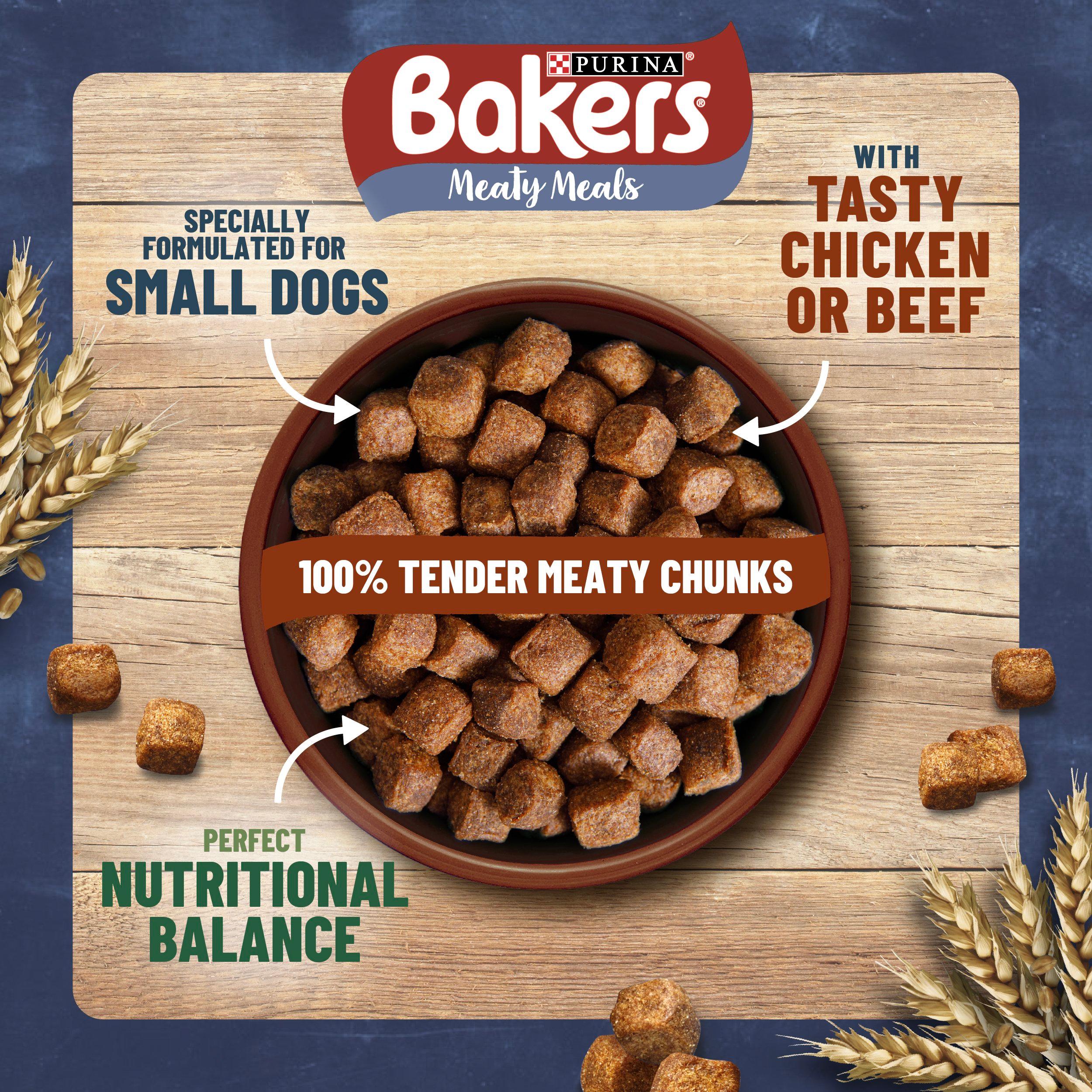 Bakers Meaty Meals Small Dog Beef Dry Dog Food 1kg thumbnail 3