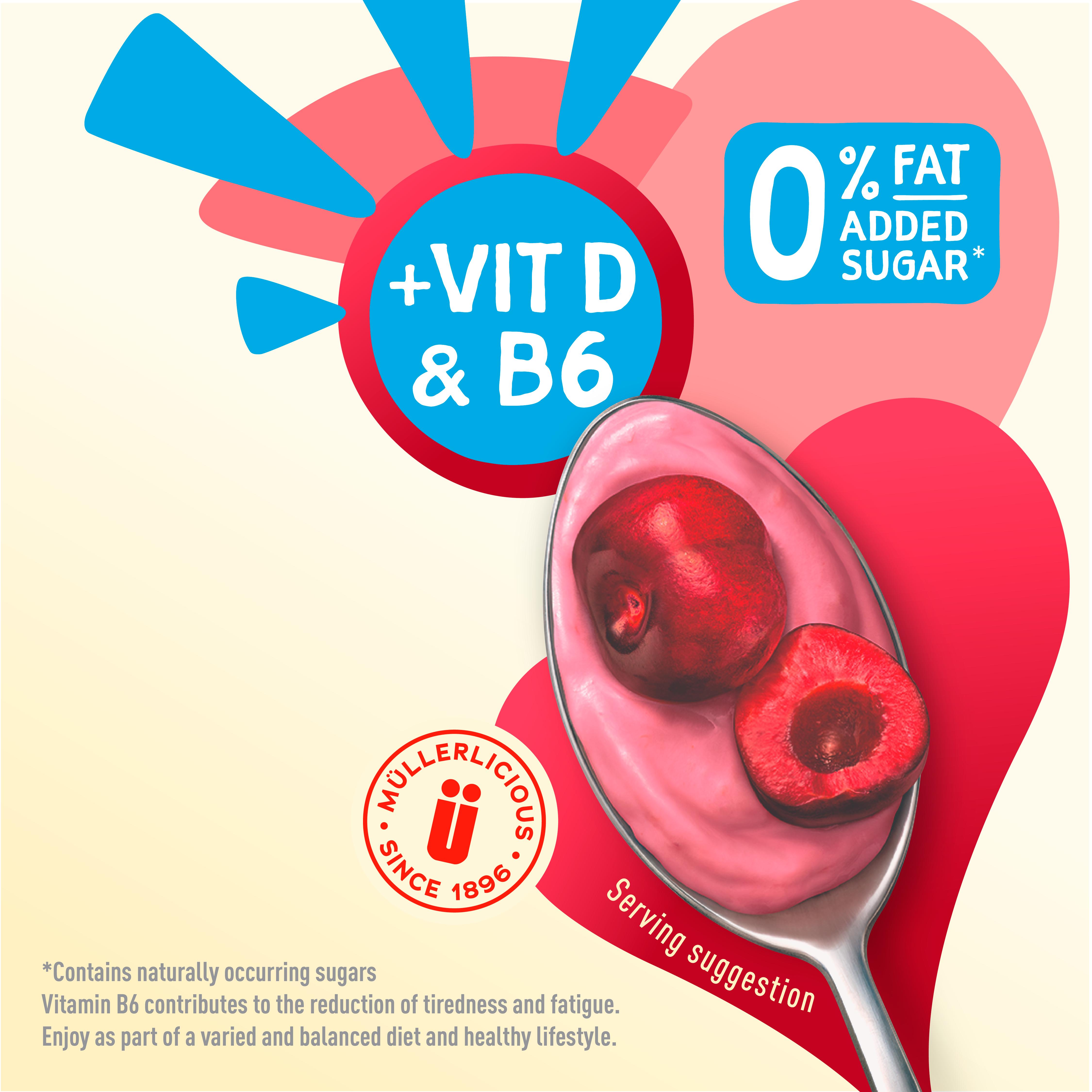 Müller Light Fat Free Cherry Yogurt 160g thumbnail 2