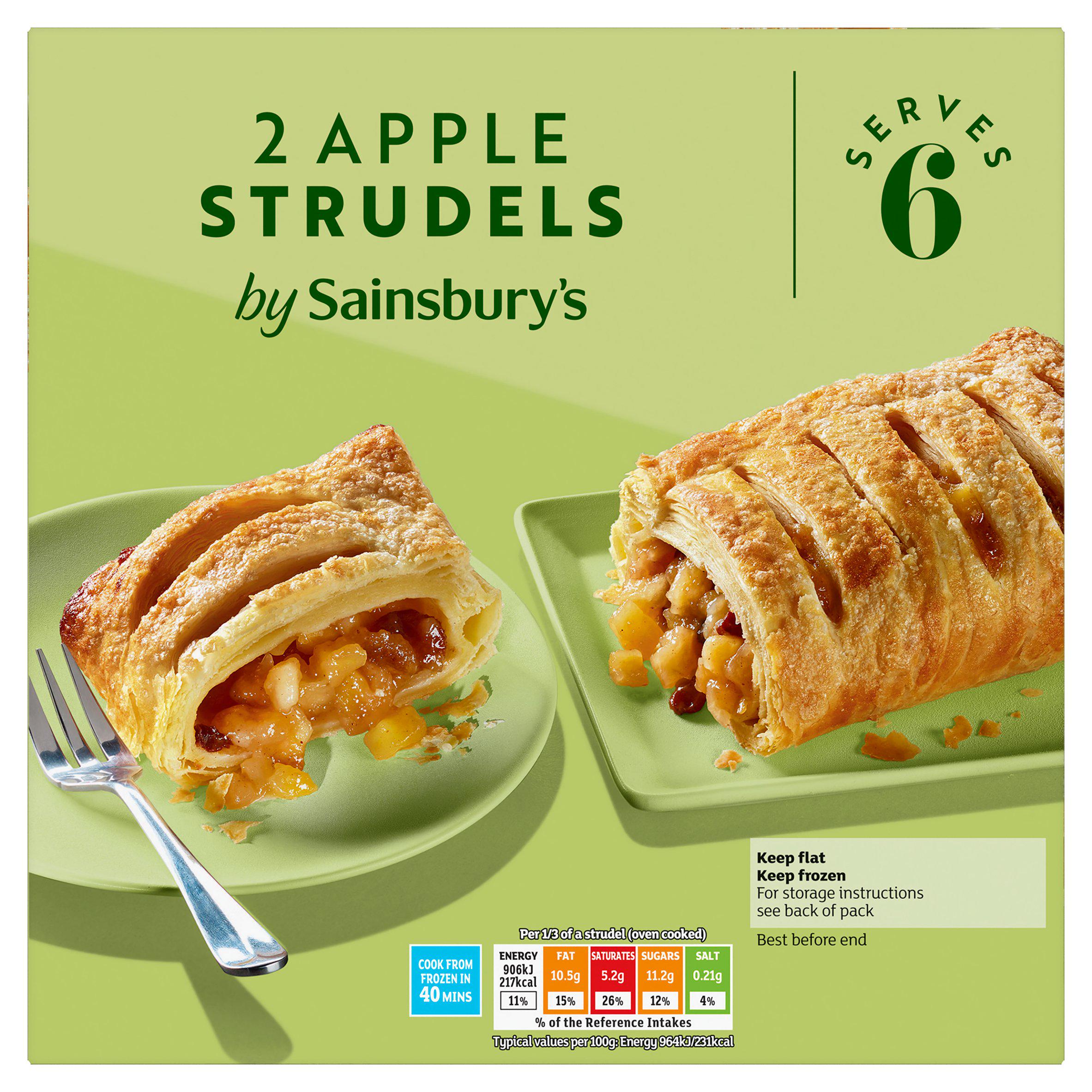 Sainsbury's 2 x Apple Strudels 600g