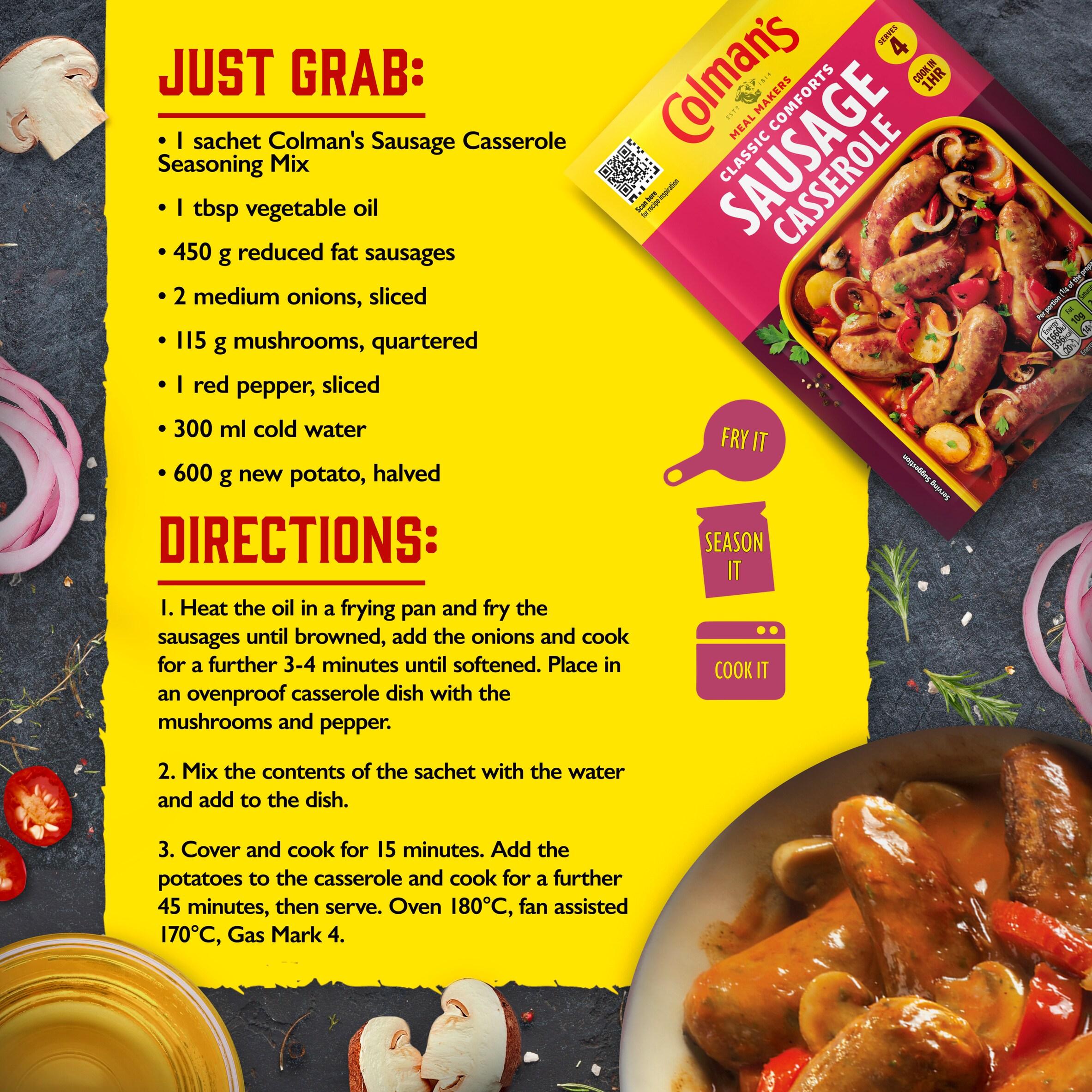 Colman's Recipe Mix Sausage Casserole 39g thumbnail 3