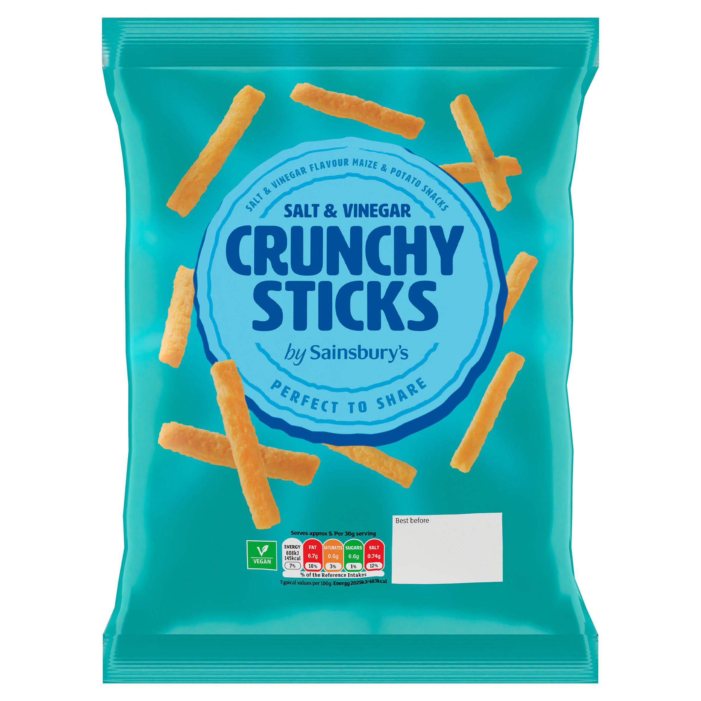 Sainsbury's Salt & Vinegar Crunchy Sticks 140g