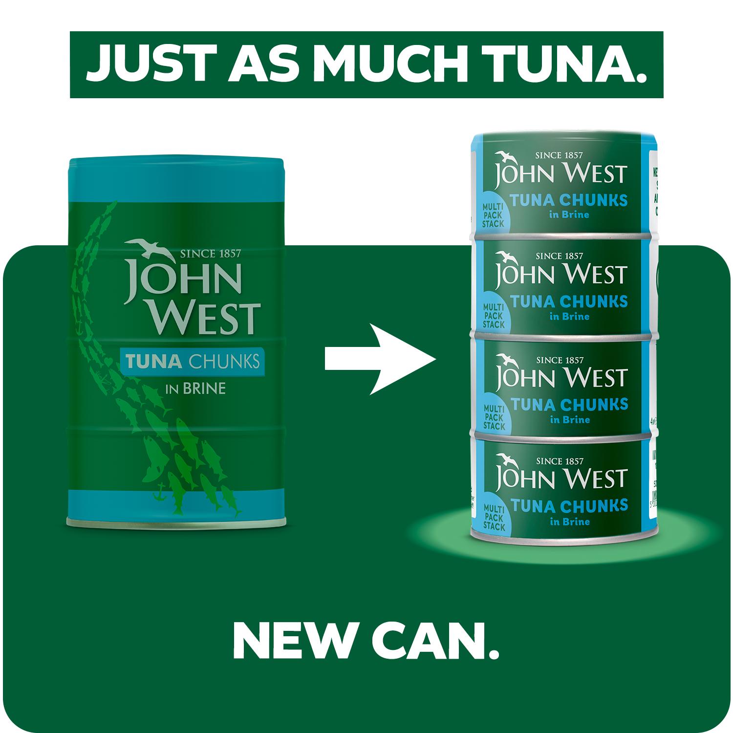 John West Tuna Chunks in Brine 4x125g (102g Drained) thumbnail 2
