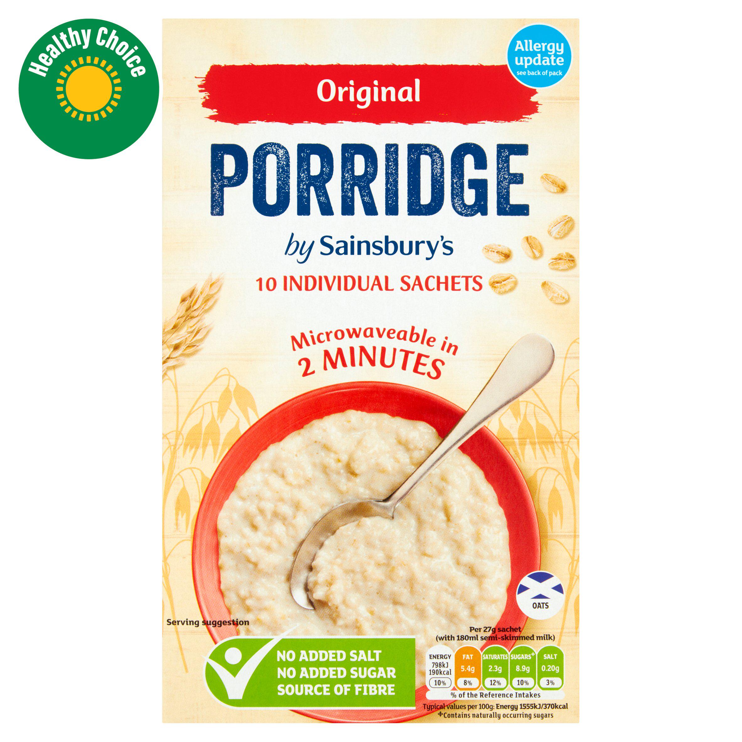 Sainsbury's Porridge Original 10x27g