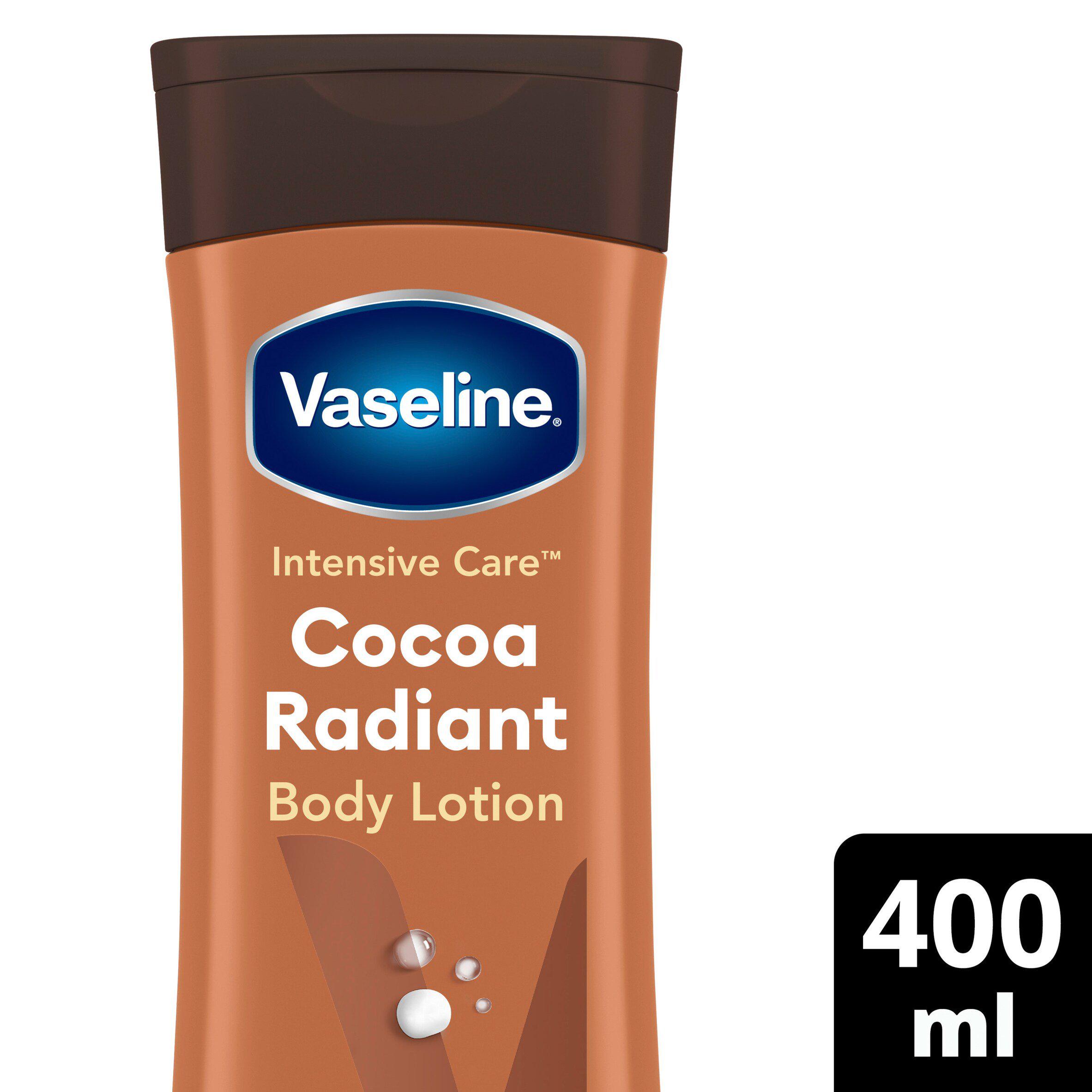 Vaseline Intensive Care Cocoa Radiant Body Lotion Moisturises & Restores Glow to Dry Skin 400ml