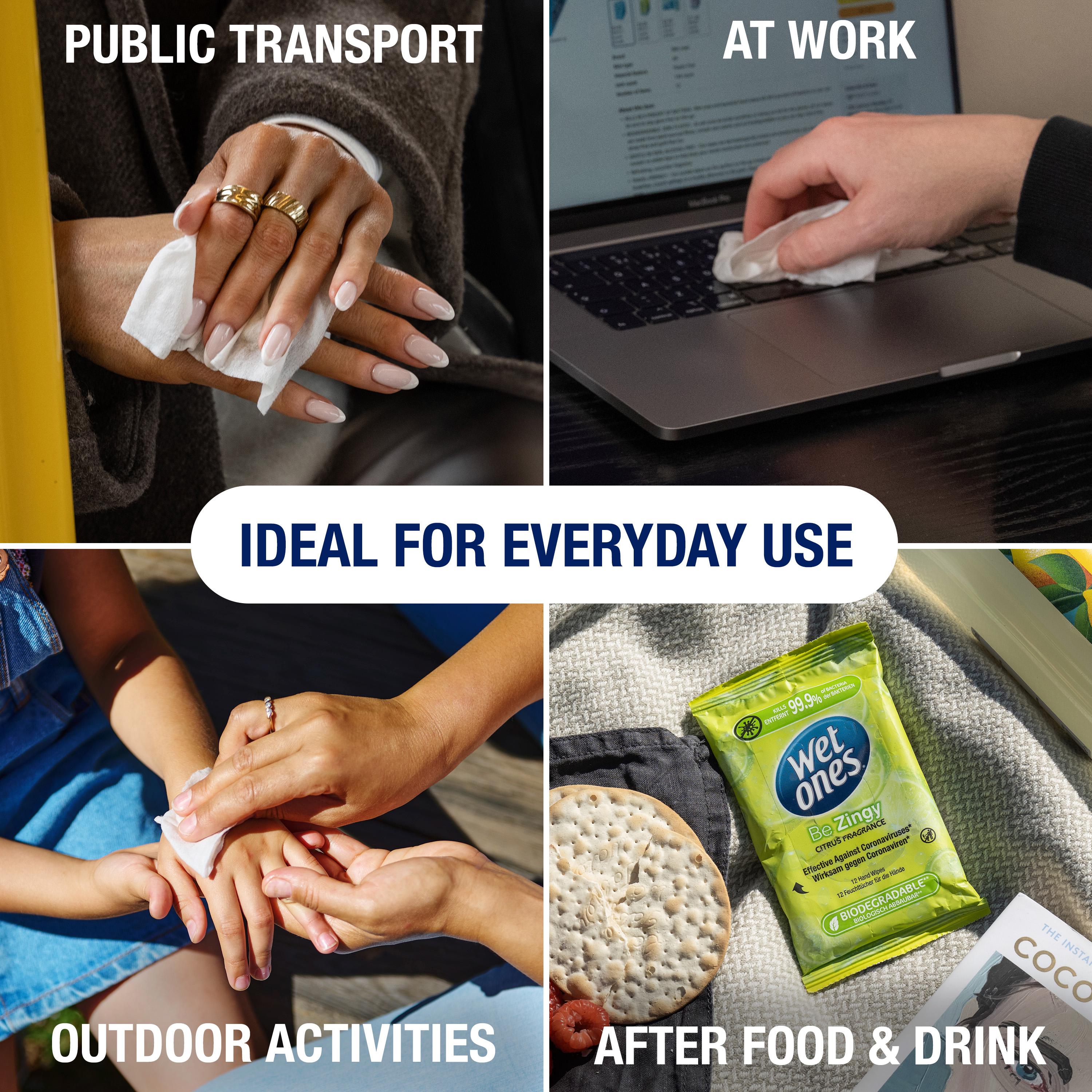 Wet Ones Zingy Antibacterial Hand Wipes x12 thumbnail 4