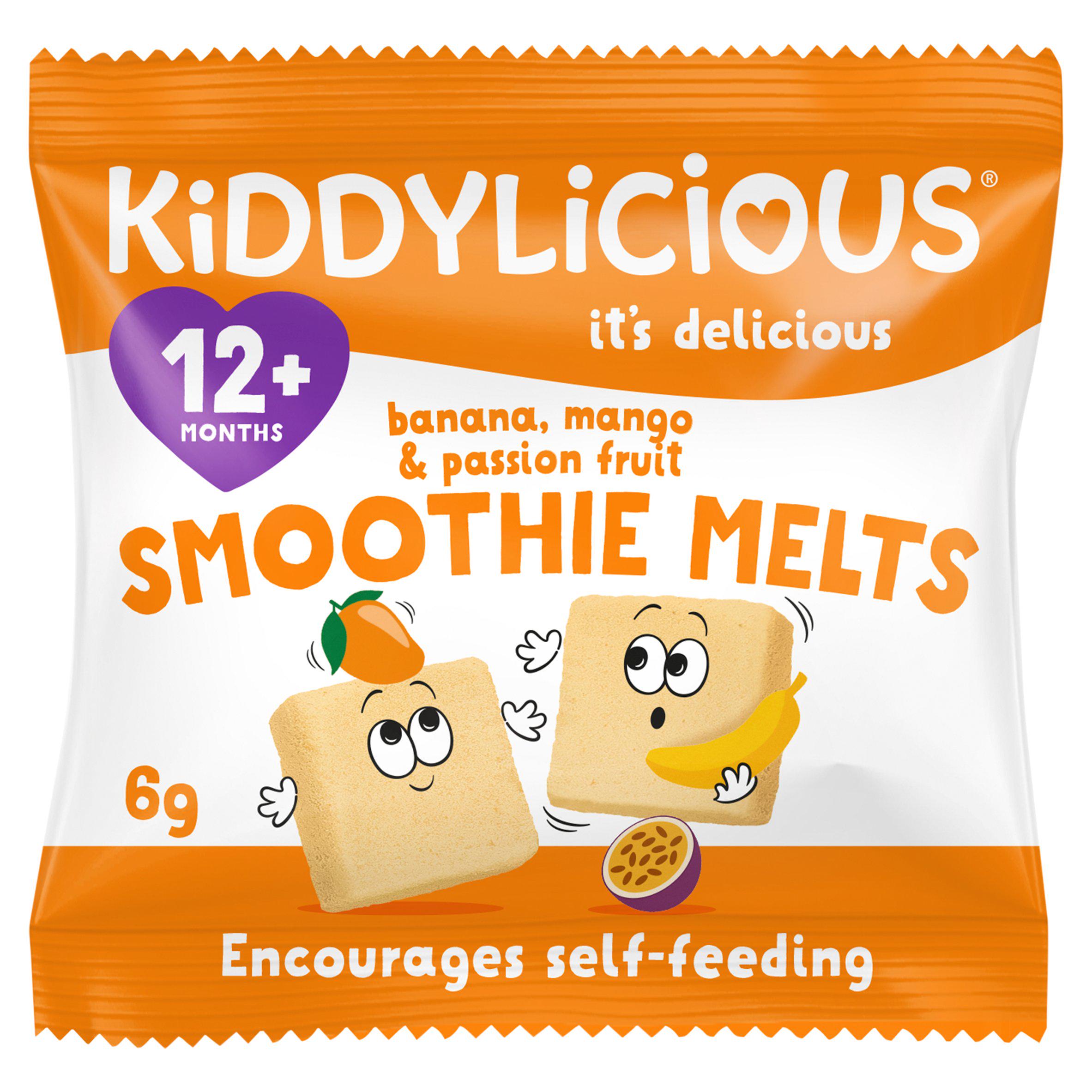 Kiddylicious Banana Mango & Passionfruit Smoothie Melts Baby Snacks
