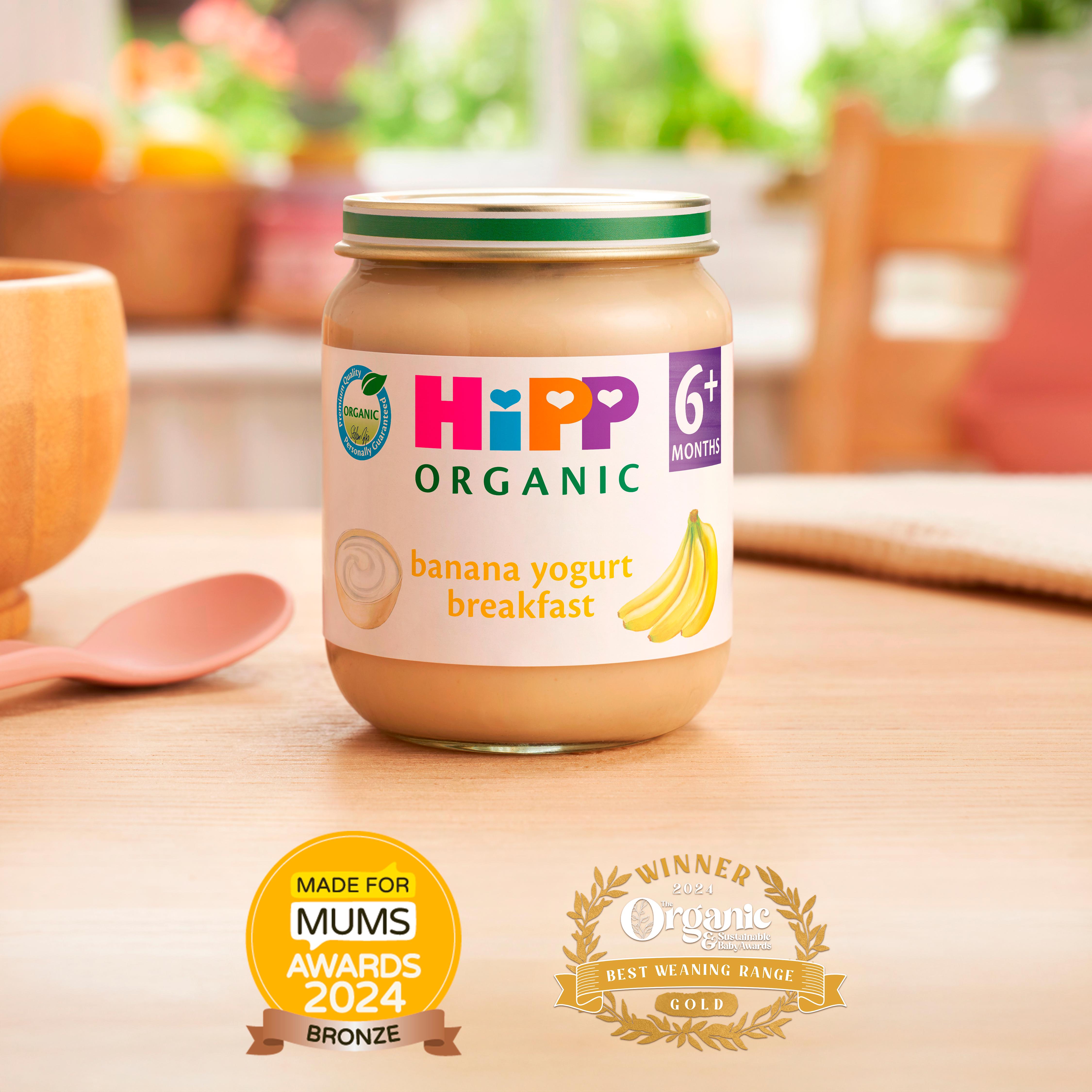 HiPP Organic Banana Yogurt Breakfast Baby Food Jar 6+ Months 125g thumbnail 2