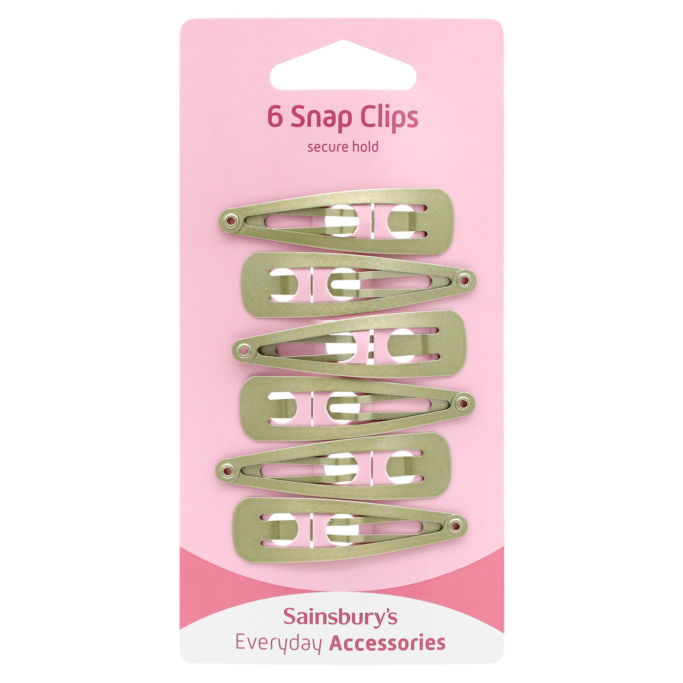 Sainsbury's Snap Clips Gold x6