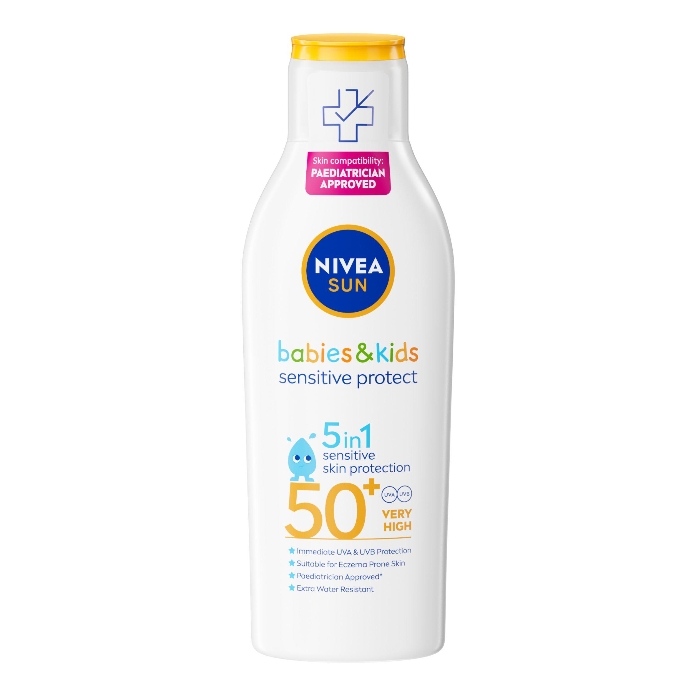 NIVEA SUN Kids Sensitive Protect SPF 50+ Sun Lotion