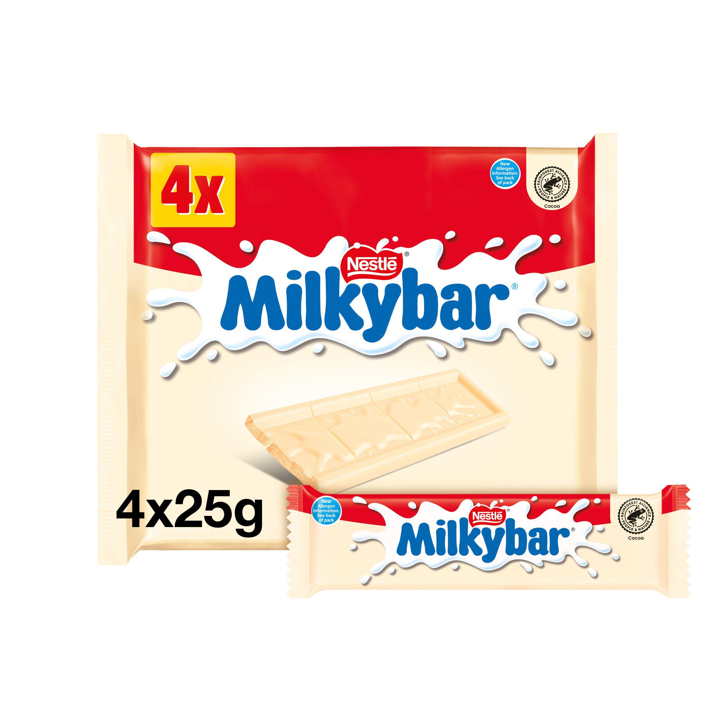 Milkybar White Chocolate Bar Multipack 4x25g