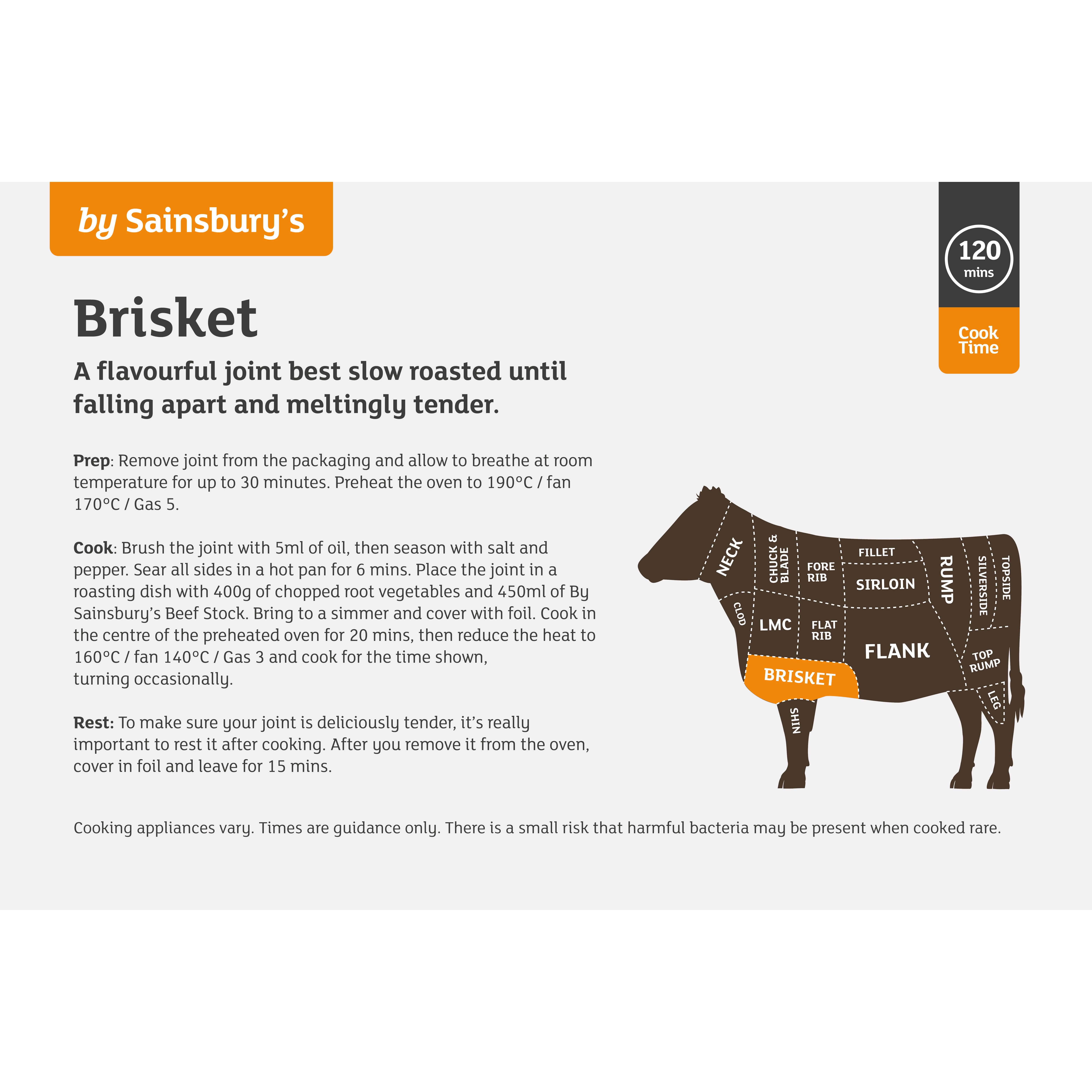 Sainsbury's British or Irish Beef Brisket (Approx. 1.7kg) thumbnail 2