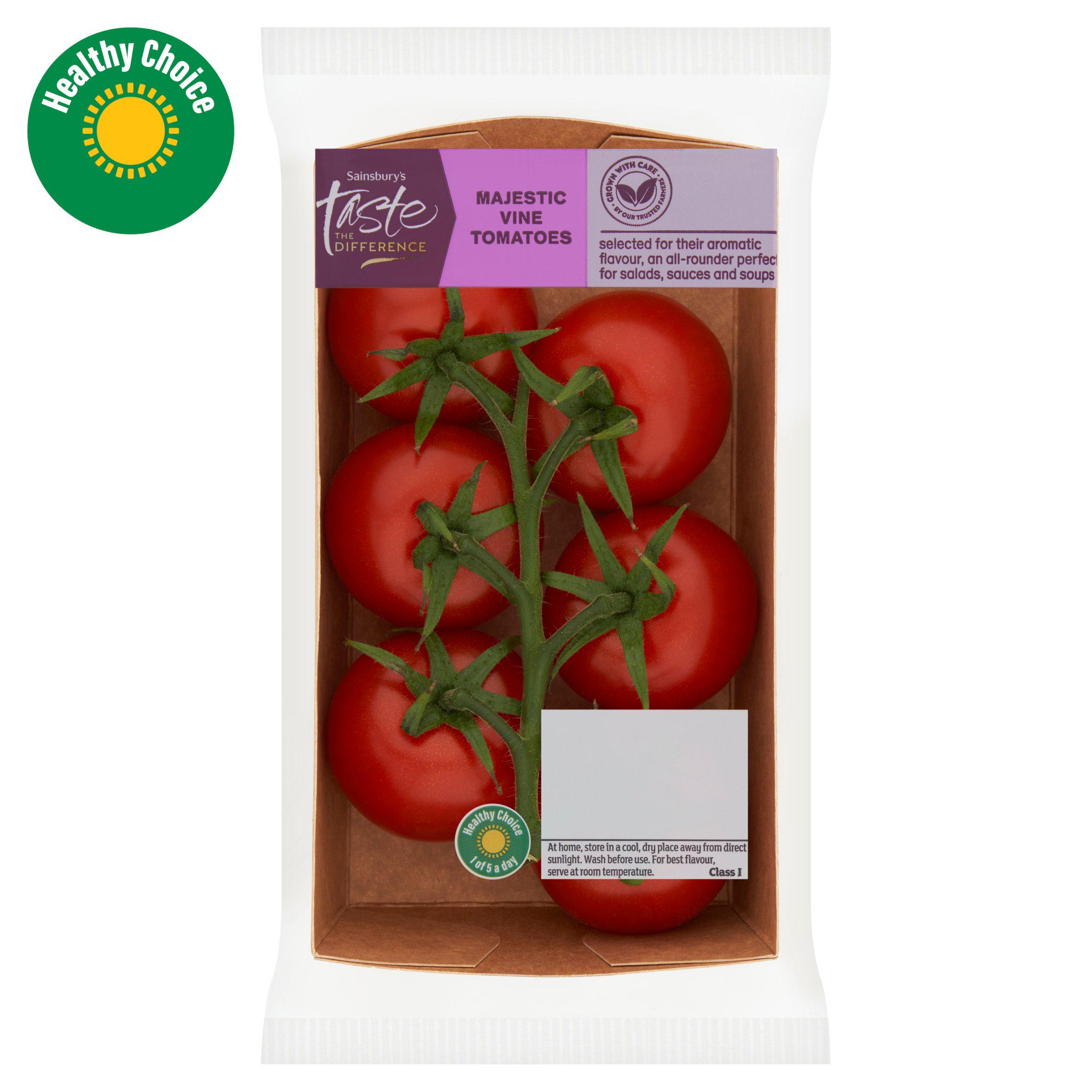 Sainsbury's Majestic Vine Ripened Tomatoes, Taste the Difference 300g