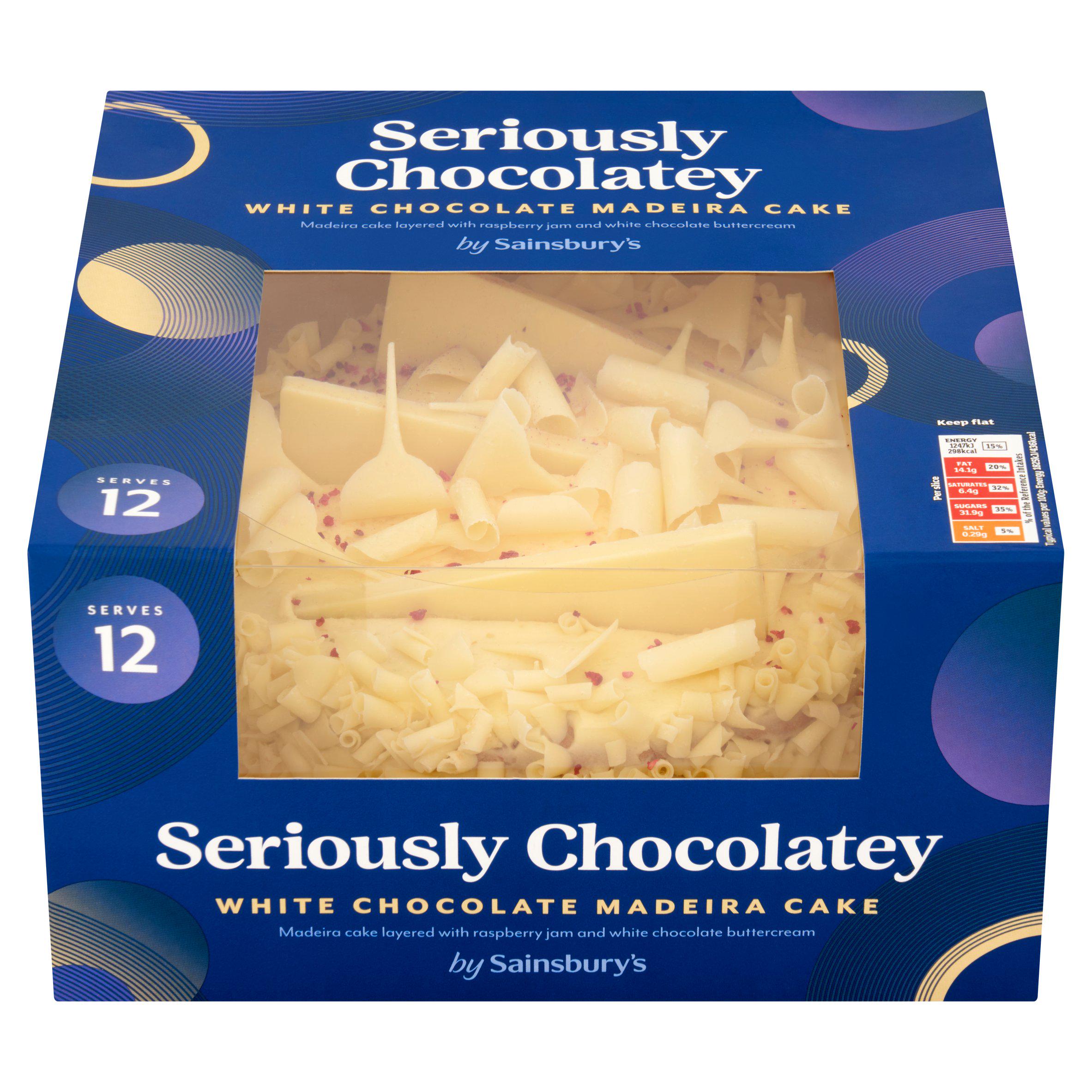 Seriously Chocolatey White Chocolate Madeira Cake 820g (Serves 12)