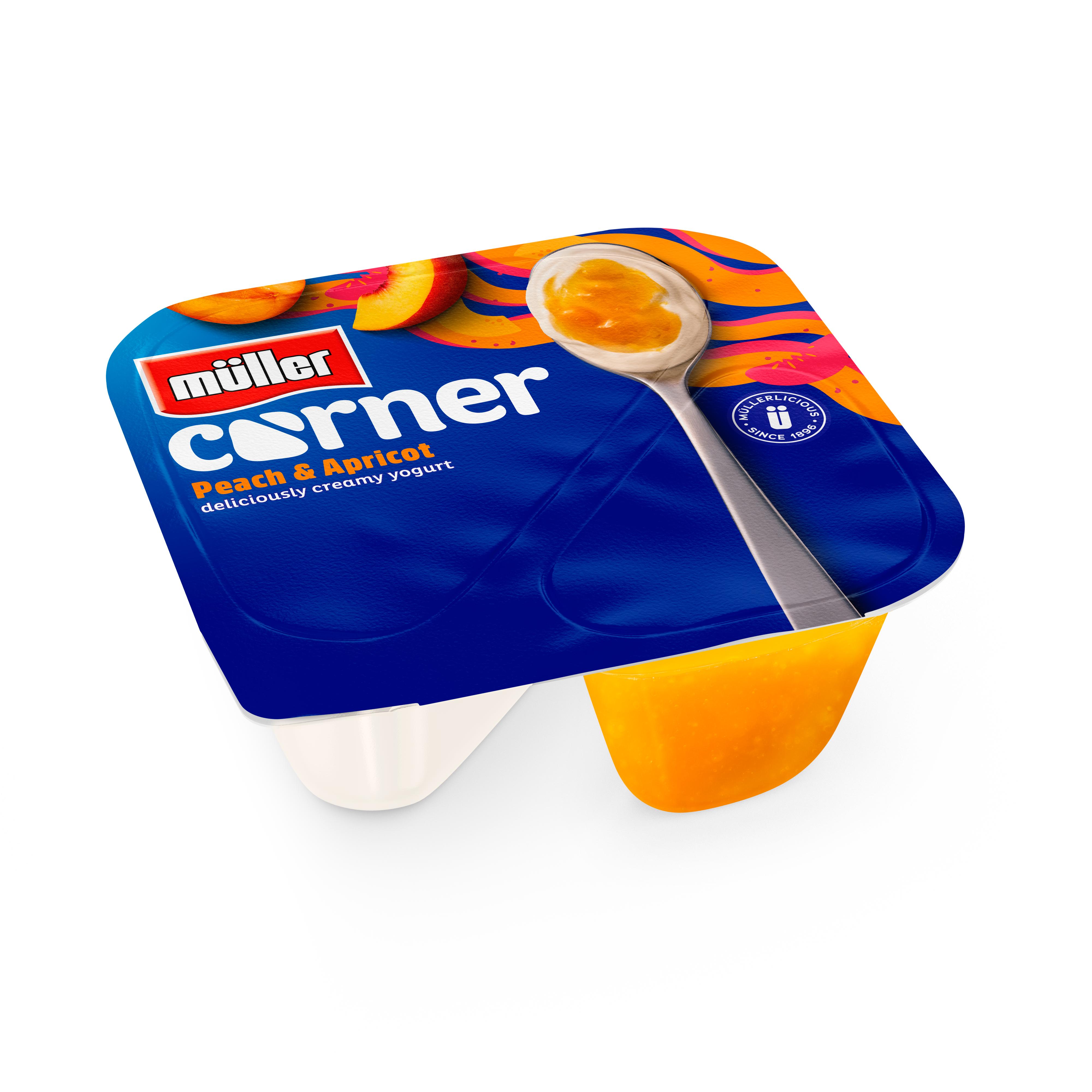 Muller Corner Peach & Apricot Yogurt 136g thumbnail 2