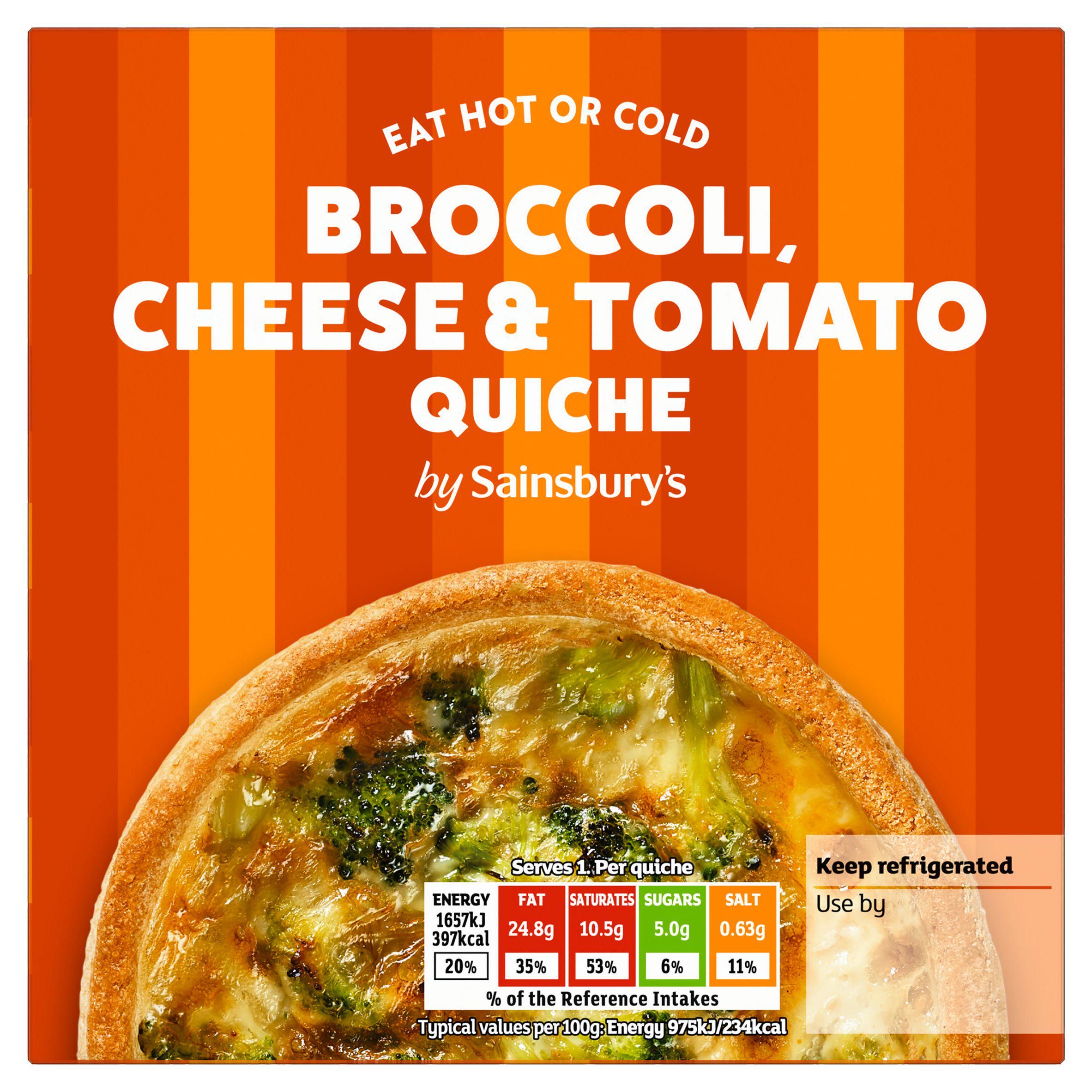 Sainsbury's Broccoli, Tomato & Cheese Quiche 170g