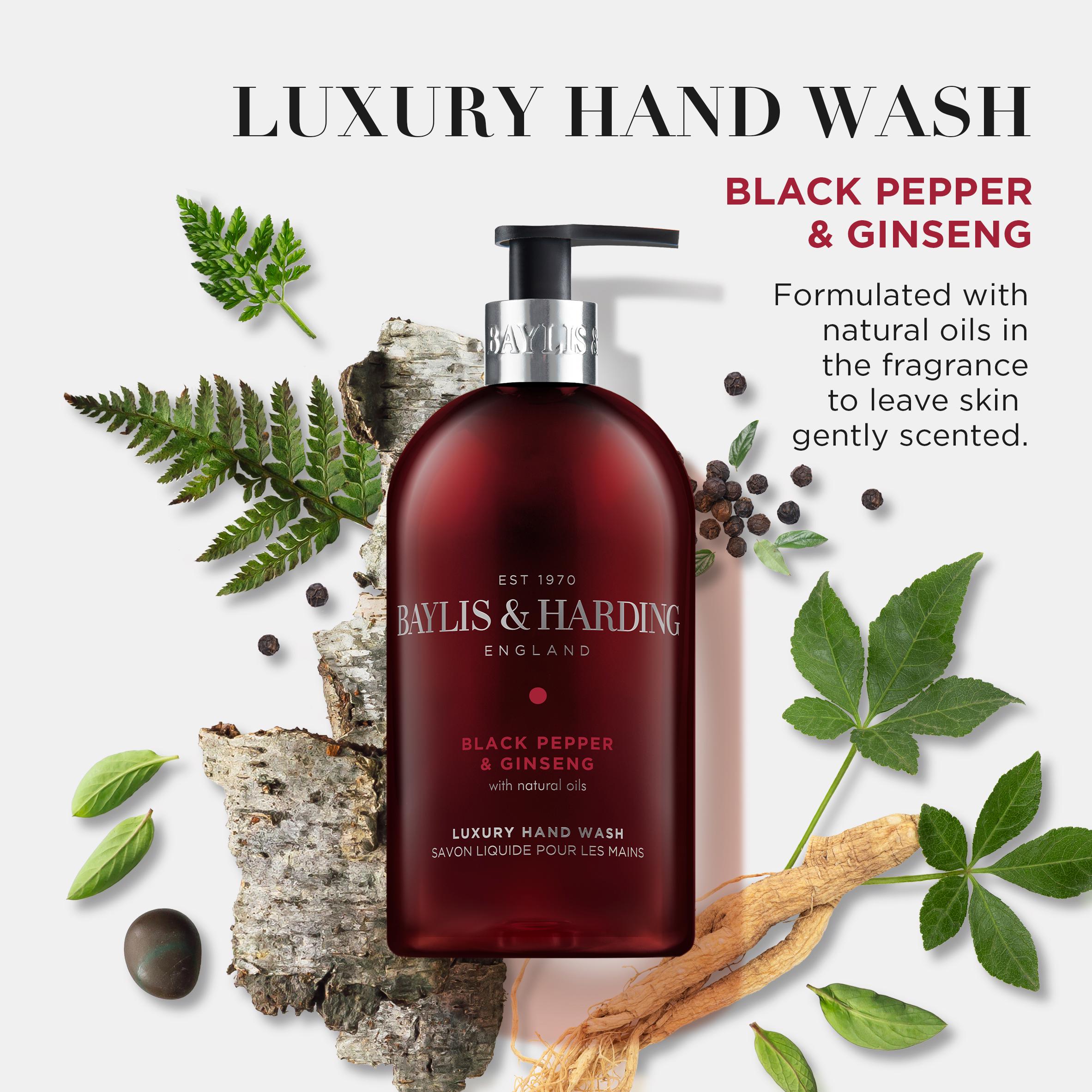 Baylis & Harding Signature Black Pepper & Ginseng Hand Wash 500ml thumbnail 3