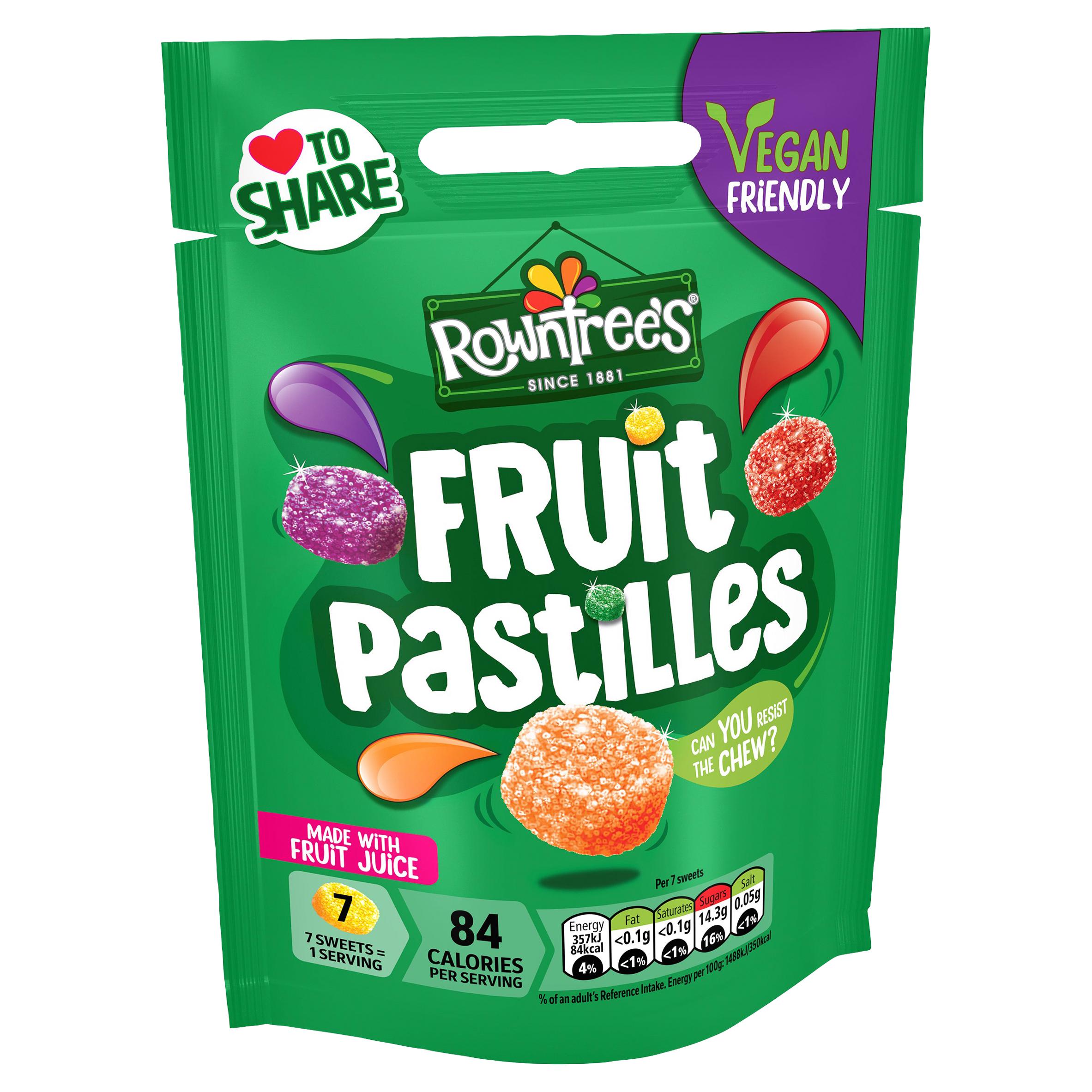 Rowntrees Fruit Pastilles Sweets Sharing Bag 143g thumbnail 2