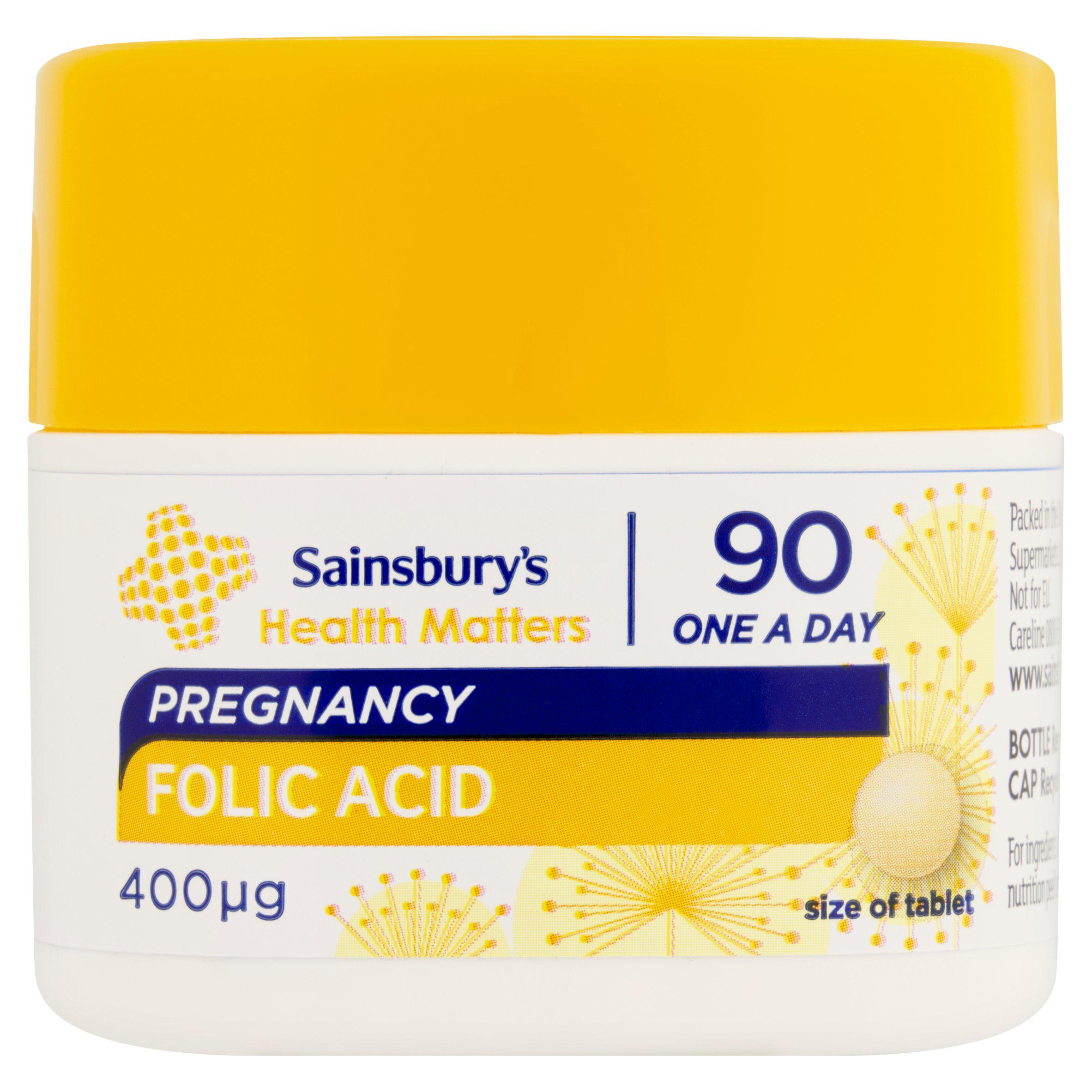 Sainsbury's Folic Acid x90 400ug