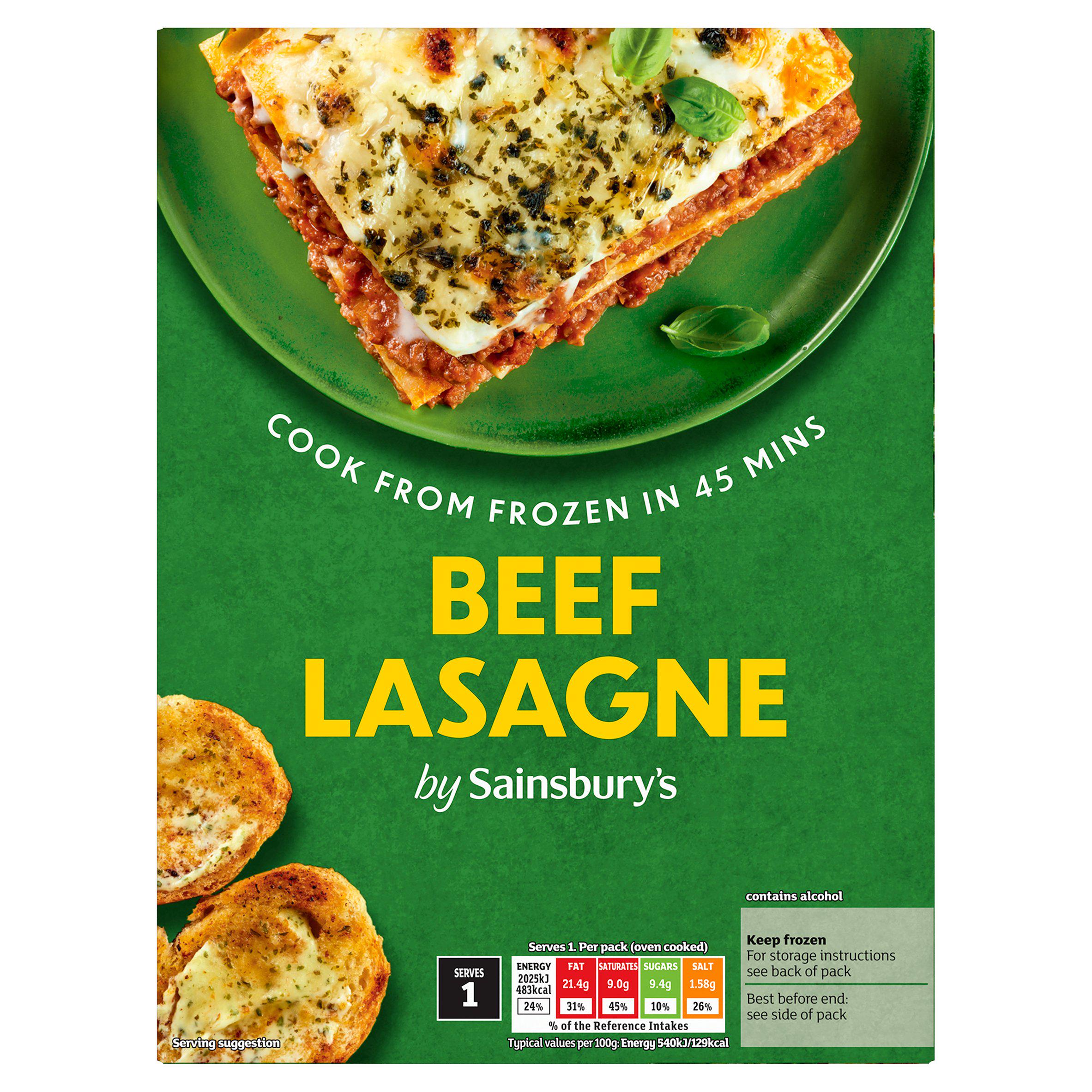 Sainsbury's Beef Lasagne Ready Meal For 1 400g