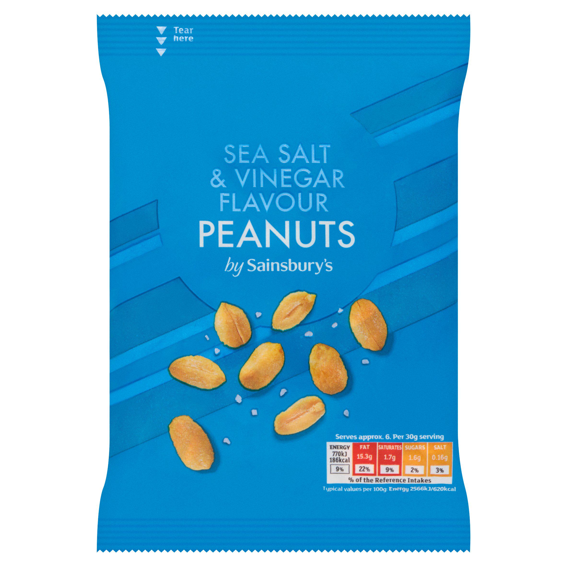Sainsbury's Sea Salt & Vinegar Peanuts 200g