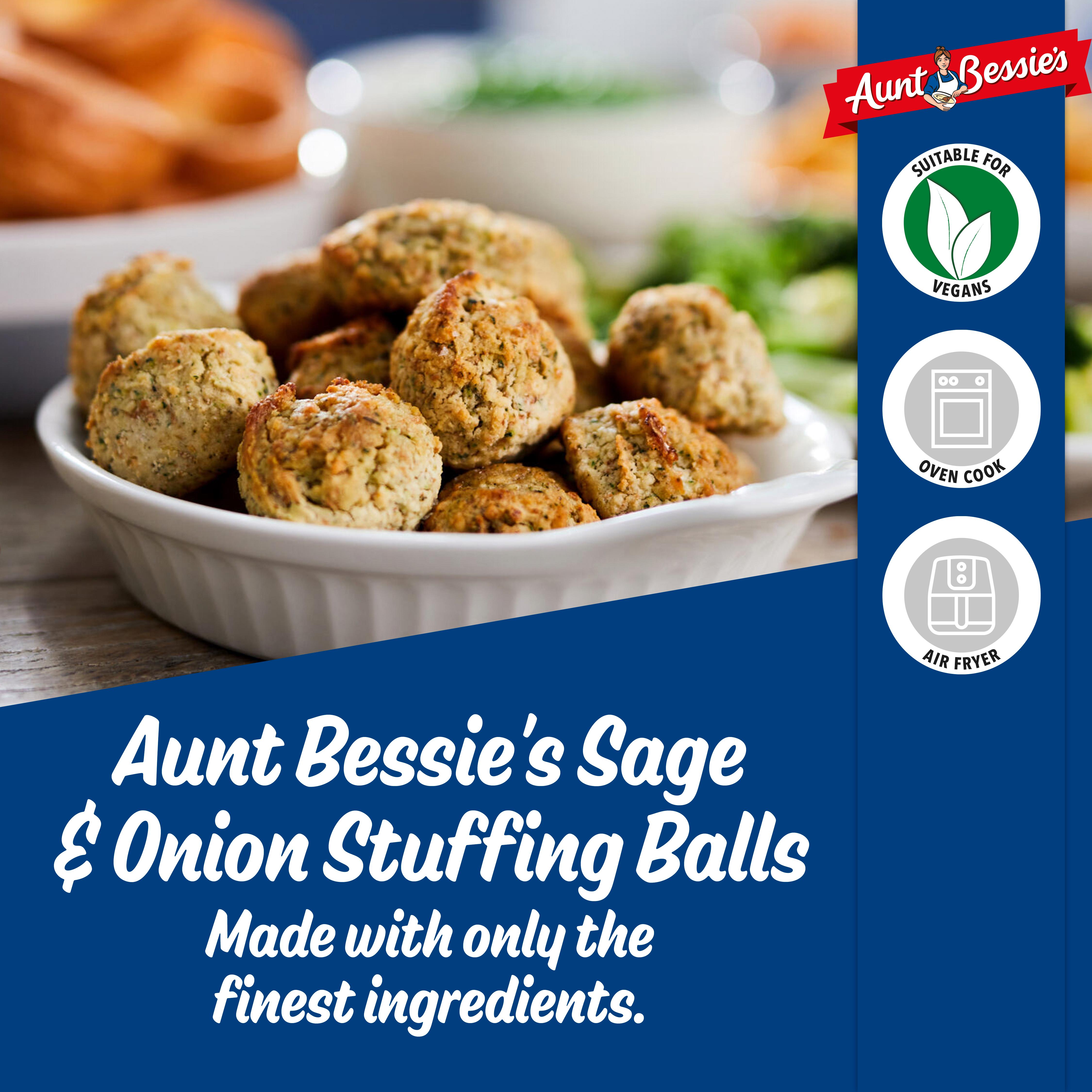 Aunt Bessie's Sage & Onion Stuffing Balls x10 260g thumbnail 2