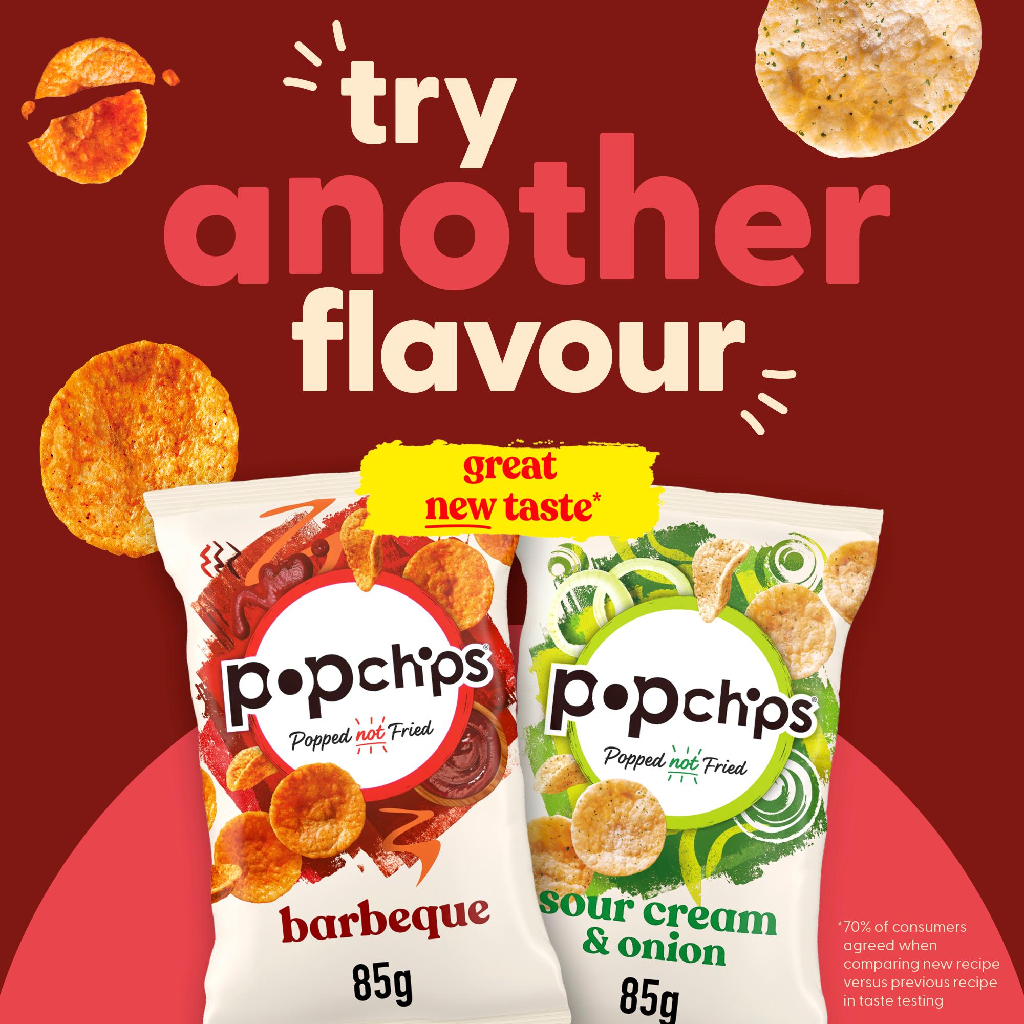 Popchips Sea Salt & Vinegar Sharing Crisps 85g thumbnail 2