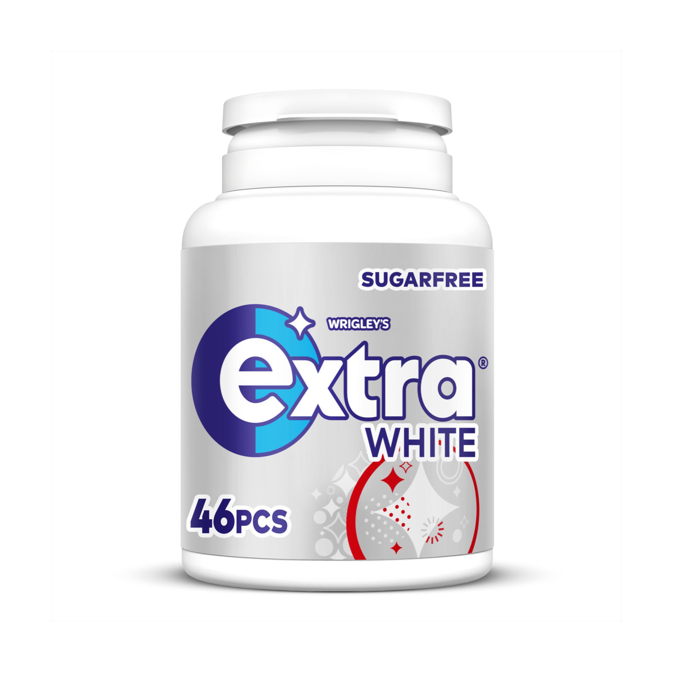 Extra White Sugarfree Chewing Gum Pieces Bottle x46
