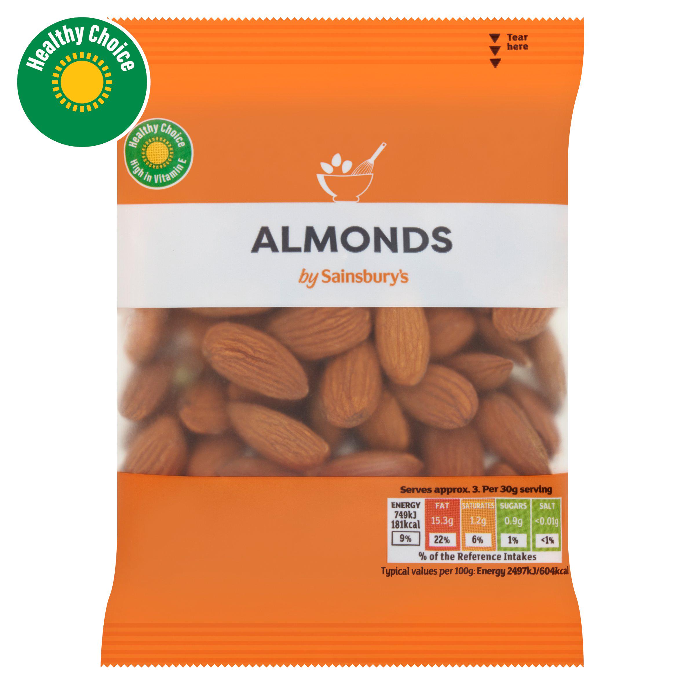 Sainsbury's Whole Almonds 100g