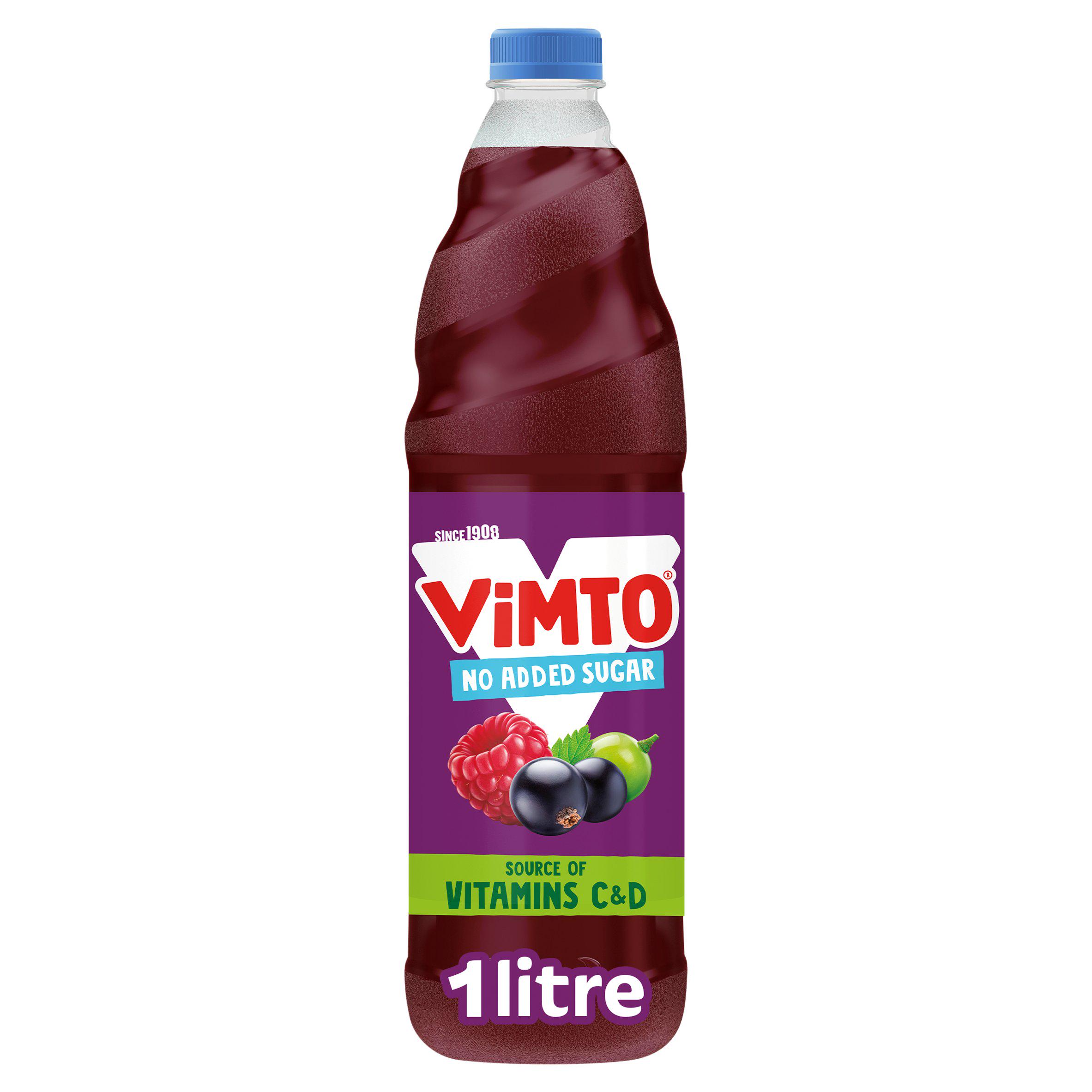 Vimto Original Real Fruit Squash Blackcurrant Grape & Raspberry No Added Sugar 1L