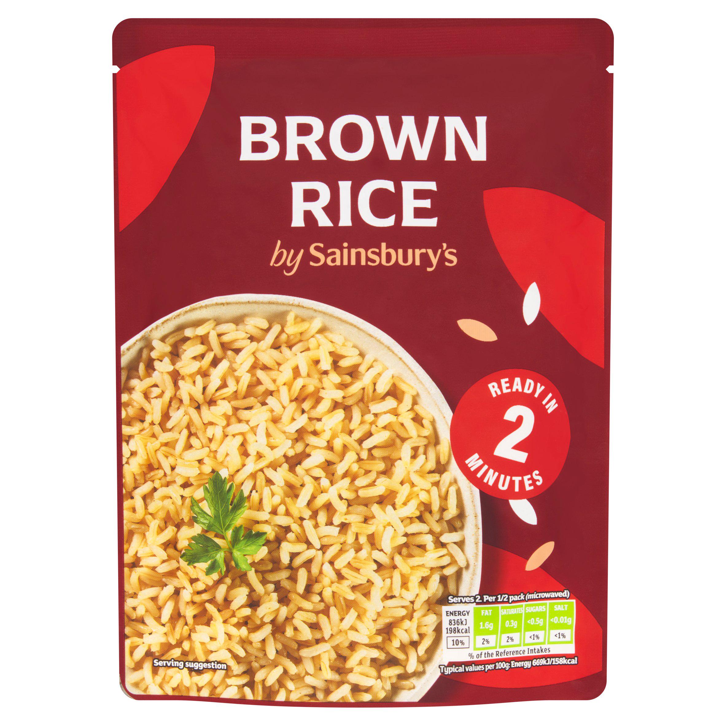 Sainsbury's 250g Microwave Brown Rice