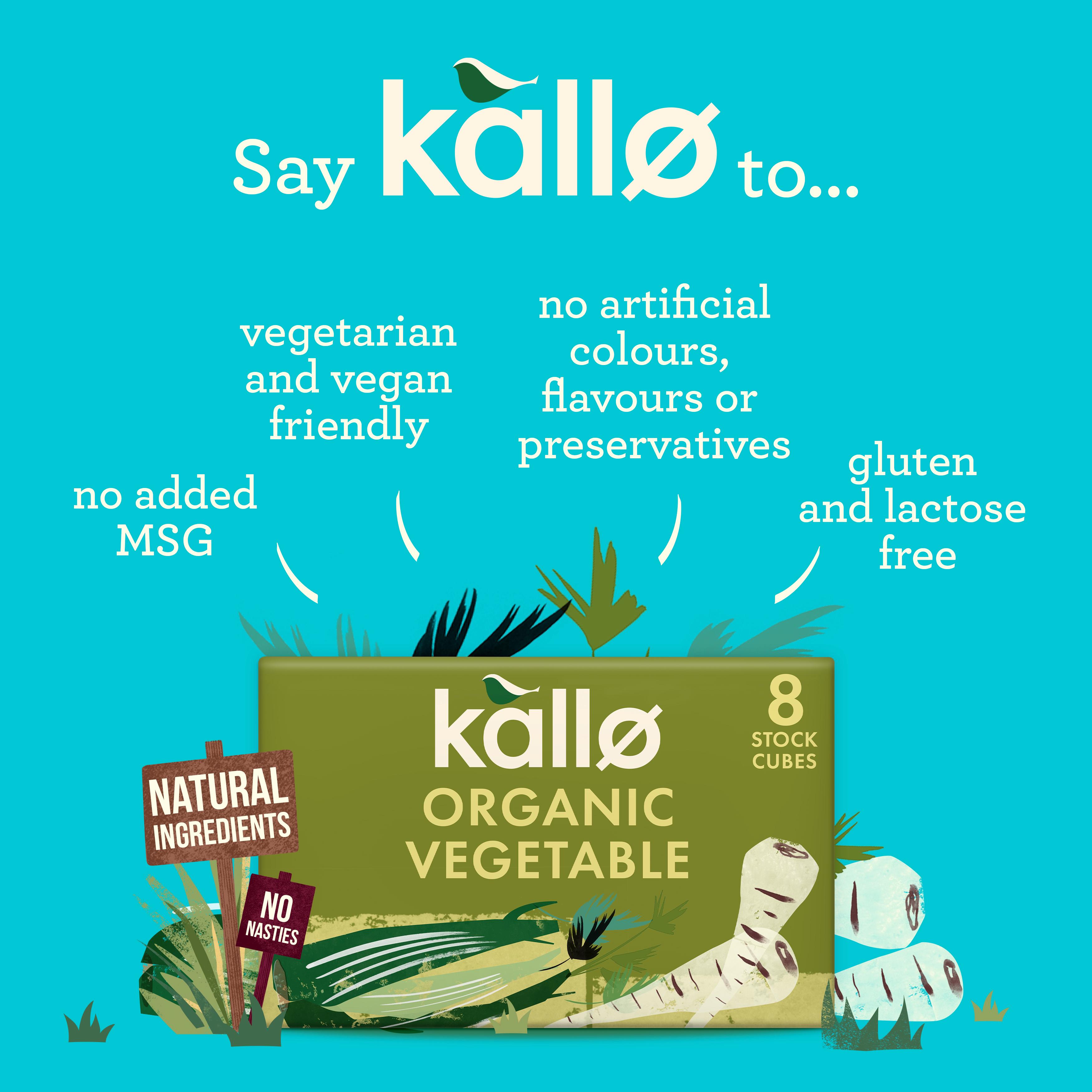 Kallo Organic Vegetable Stock Cubes 8x11g thumbnail 2