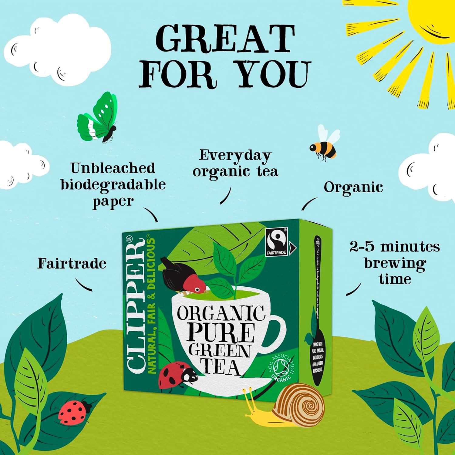 Clipper Fairtrade Organic Green Tea x80 Tea Bags 160g thumbnail 2
