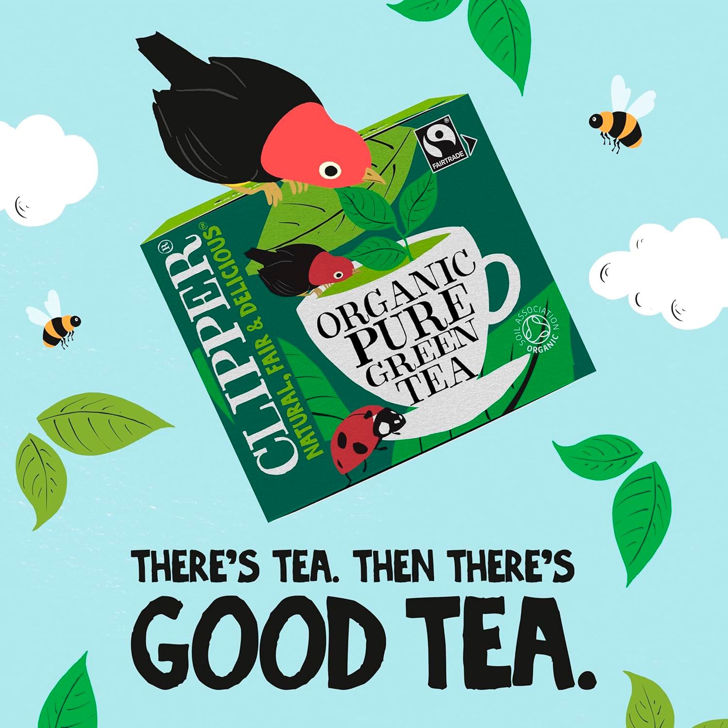 Clipper Fairtrade Organic Green Tea x80 Tea Bags 160g thumbnail 6