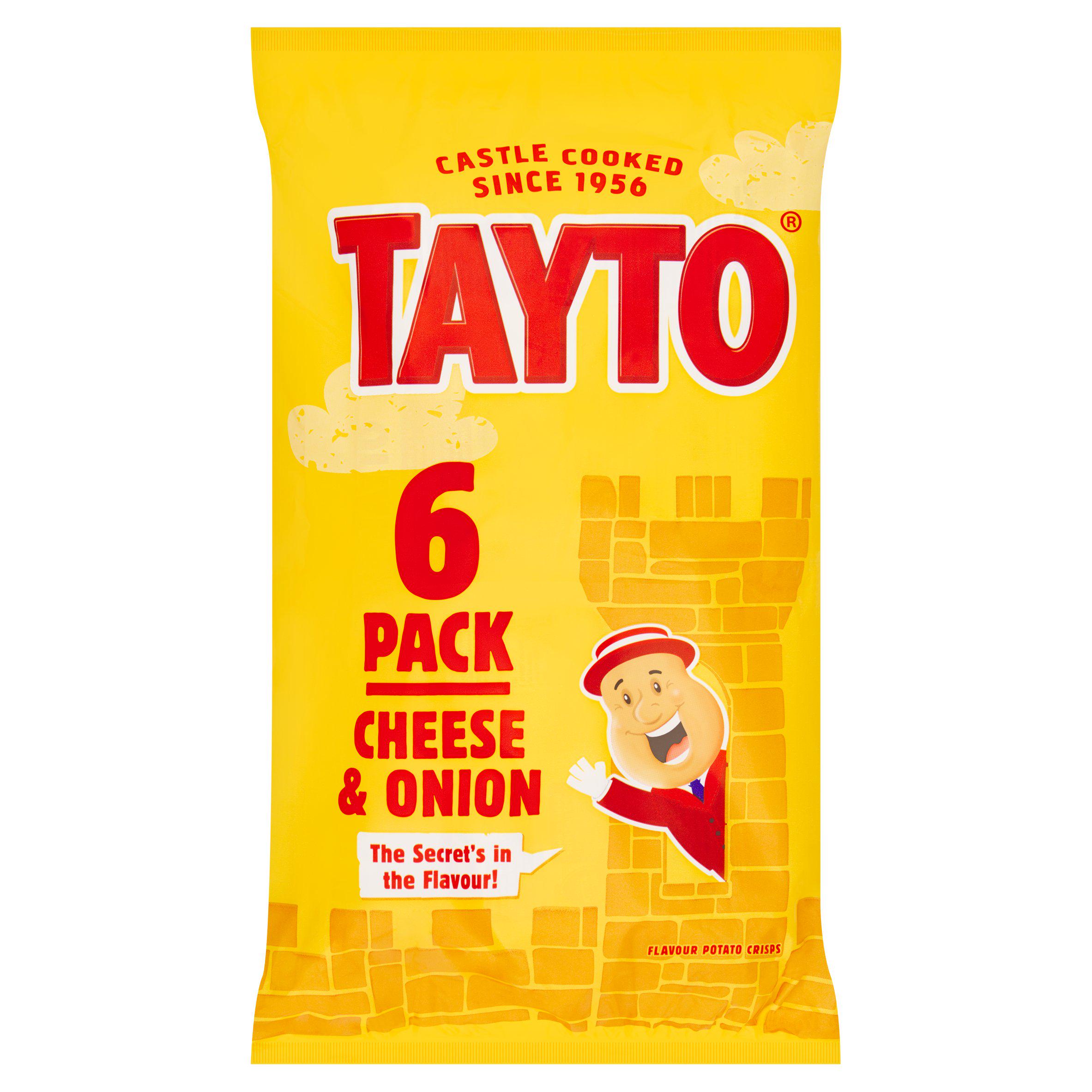 Tayto Cheese & Onion Crisps 6x25g