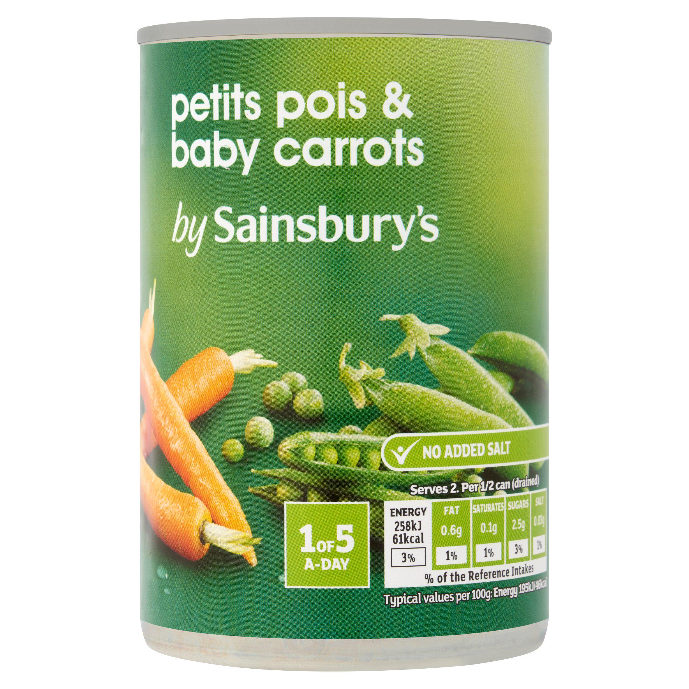 Sainsbury's Petit Pois & Baby Carrots 400g