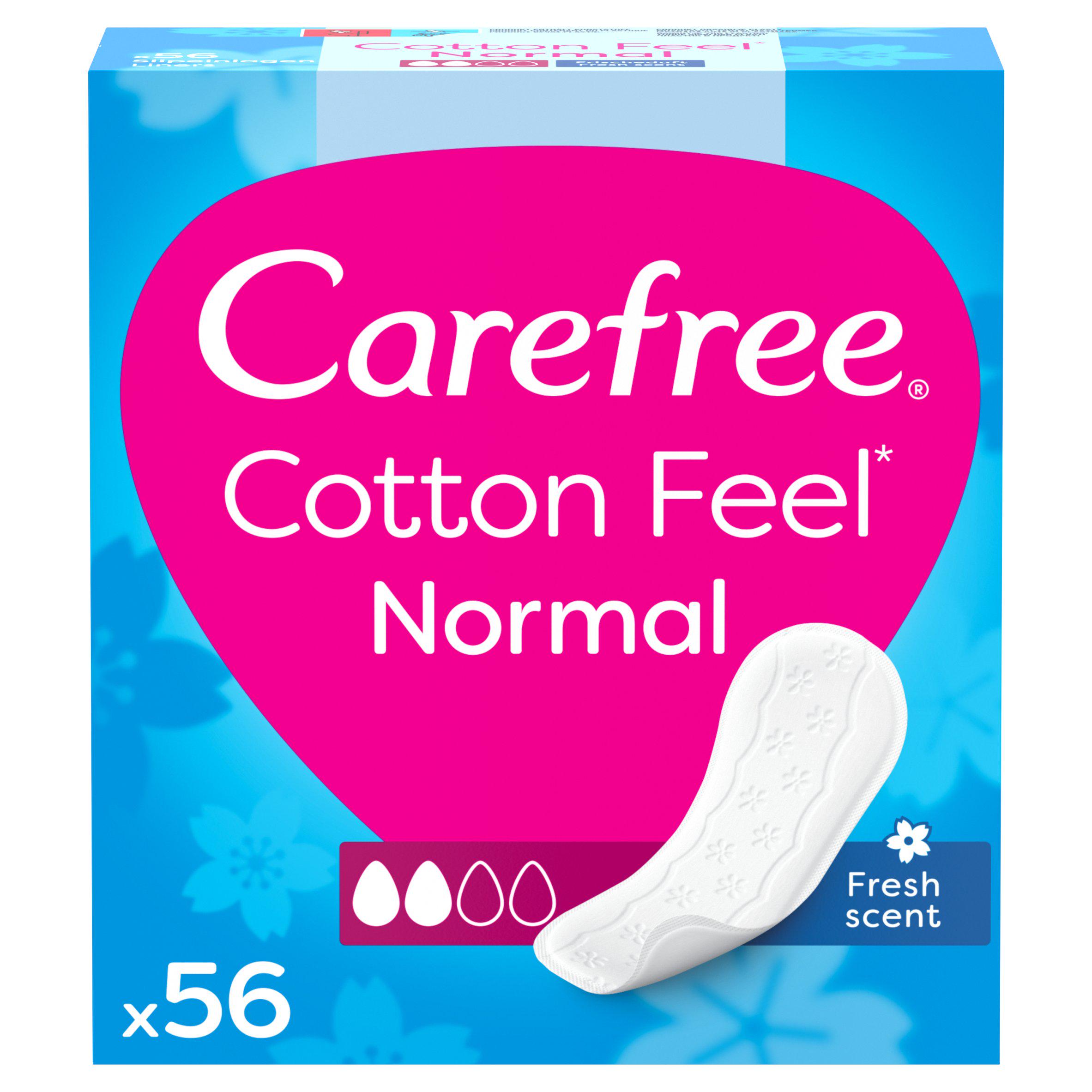 Carefree Normal with Cotton Extract Fresh Scent Pantyliners x56