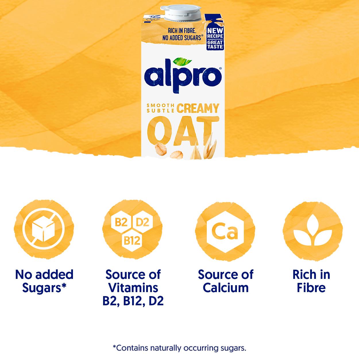 Alpro 1L Oat Original Long Life Dairy Free Drink thumbnail 2