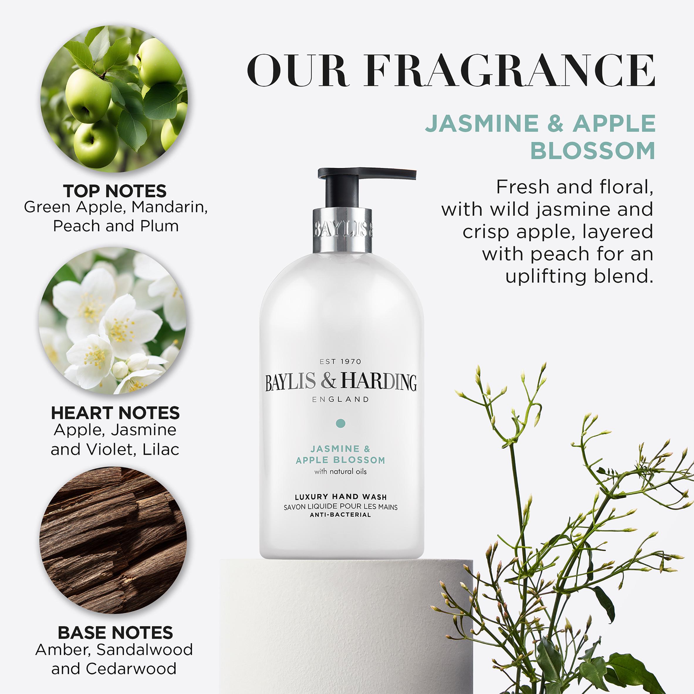 Baylis & Harding Signature Jasmine & Apple Blossom Anti Bacterial Hand Wash 500ml thumbnail 2