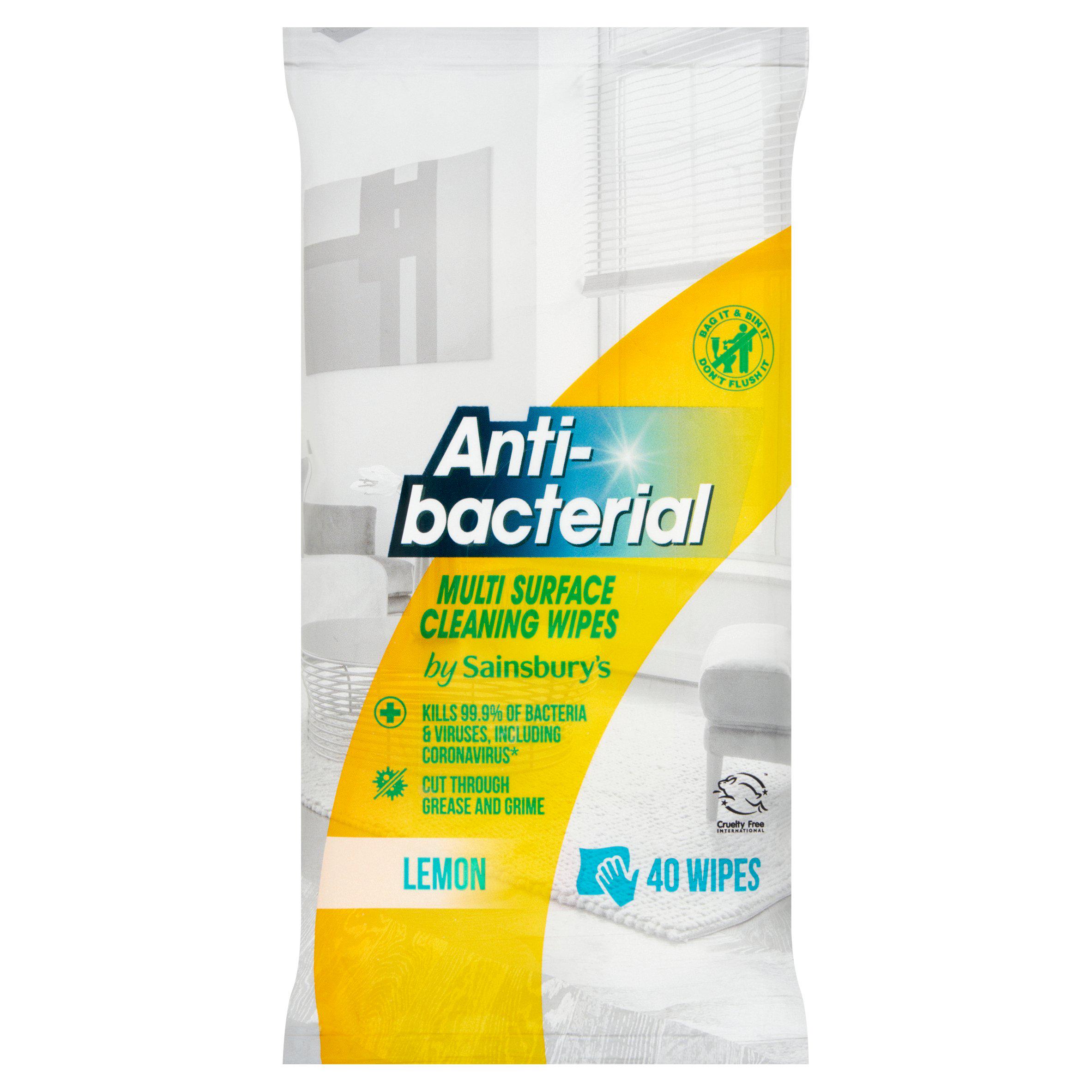 Sainsbury's Antibacterial Total Cleaning Surface Wipes x40