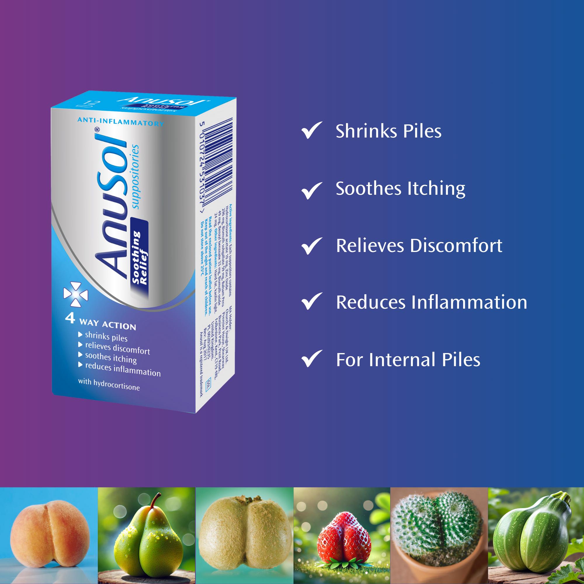 Anusol Soothing Relief Suppositories x12 thumbnail 2