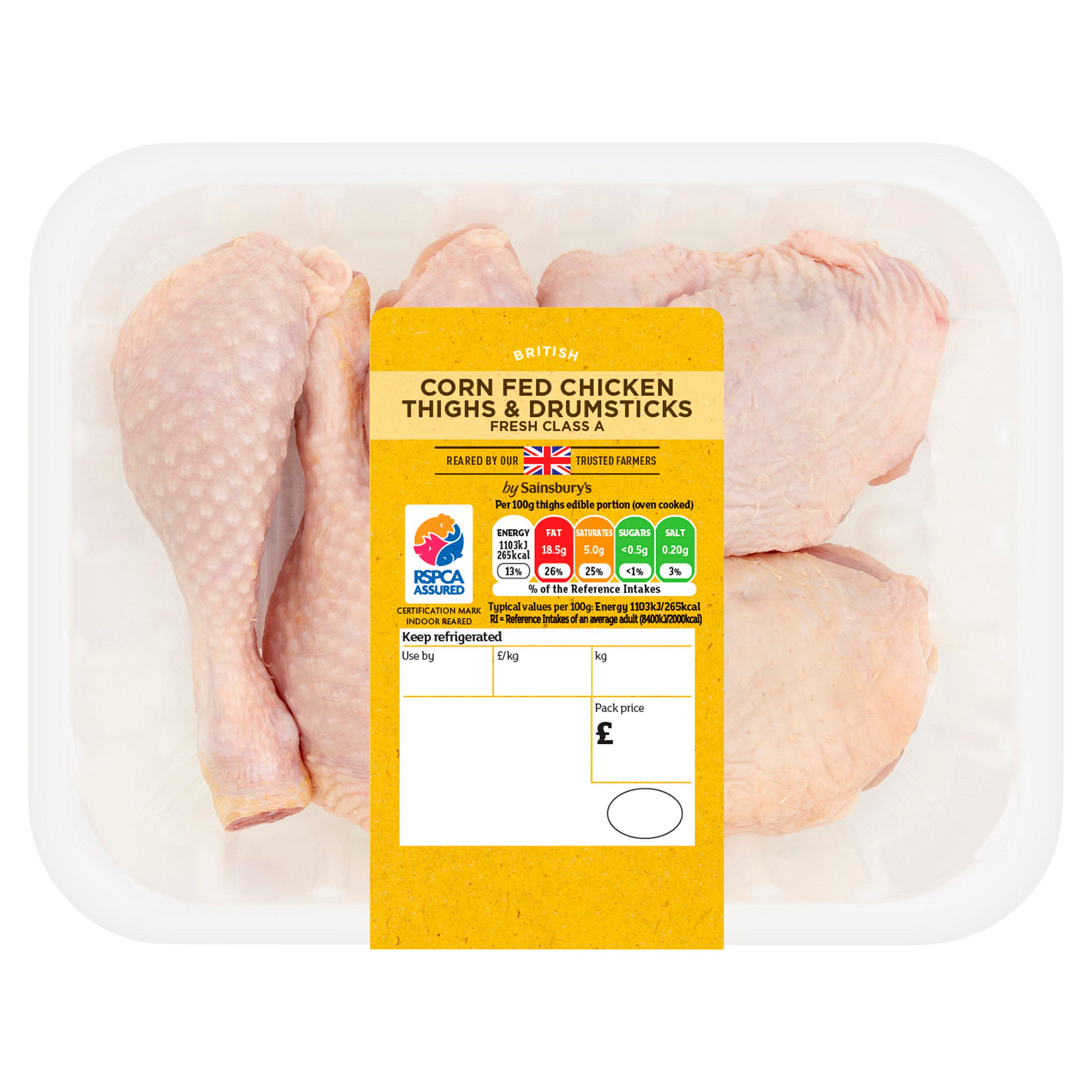 Sainsbury's (Approx. 550g) British Corn Fed Chicken Thigh & Drumsticks