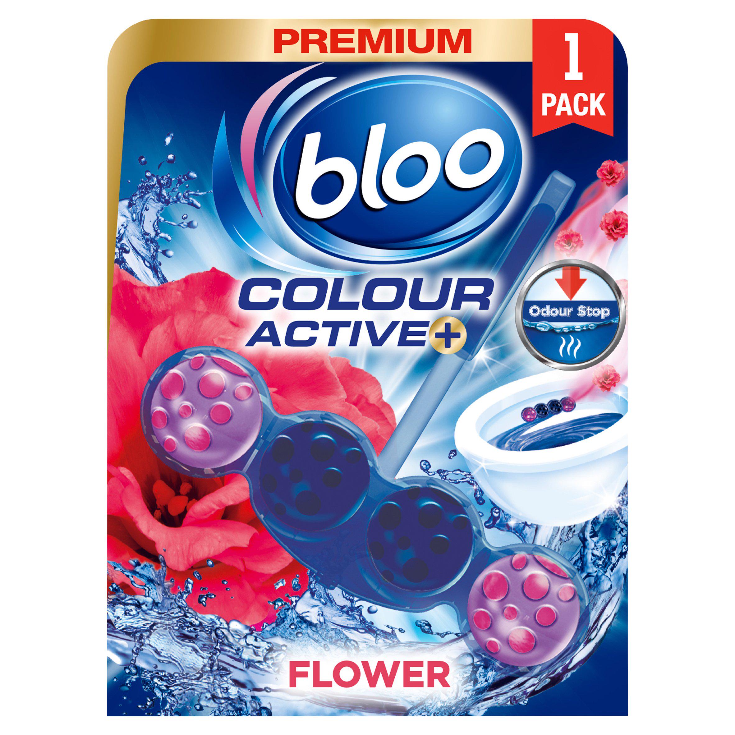 Bloo Blue Active Fresh Flowers Toilet Block 50G