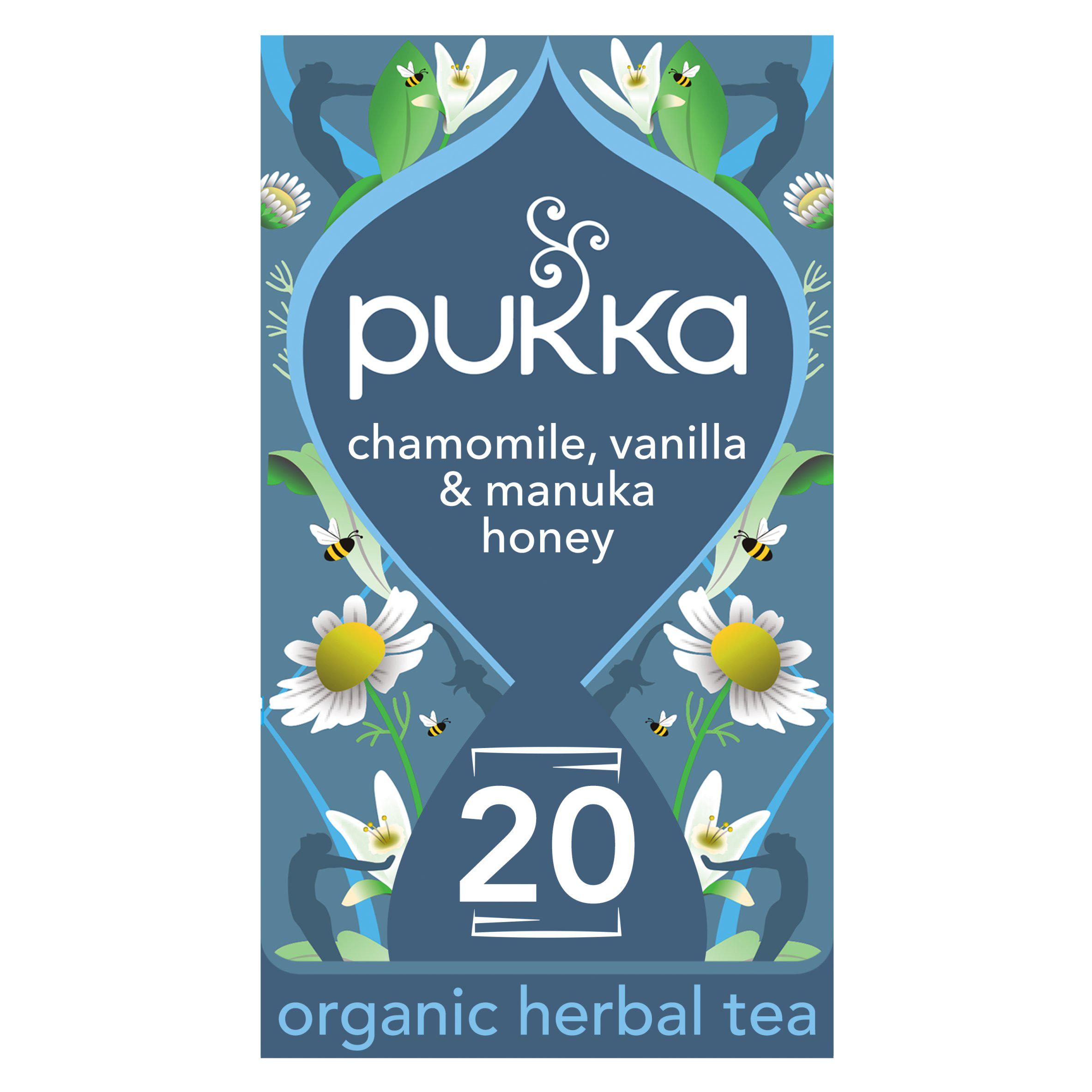 Pukka Organic Chamomile, Vanilla & Manuka Honey Tea x20 CompostableTea Bags