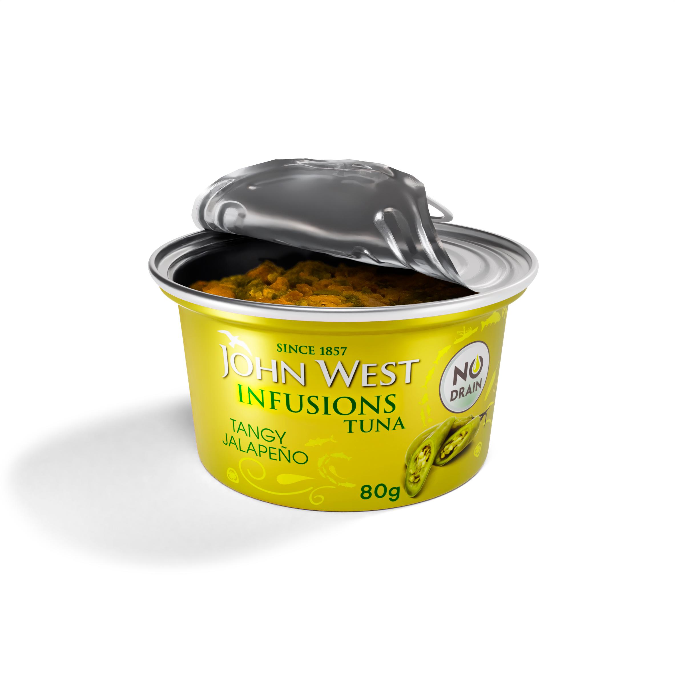 John West Tangy Jalapeño No Drain Tuna Infusions 80g thumbnail 2