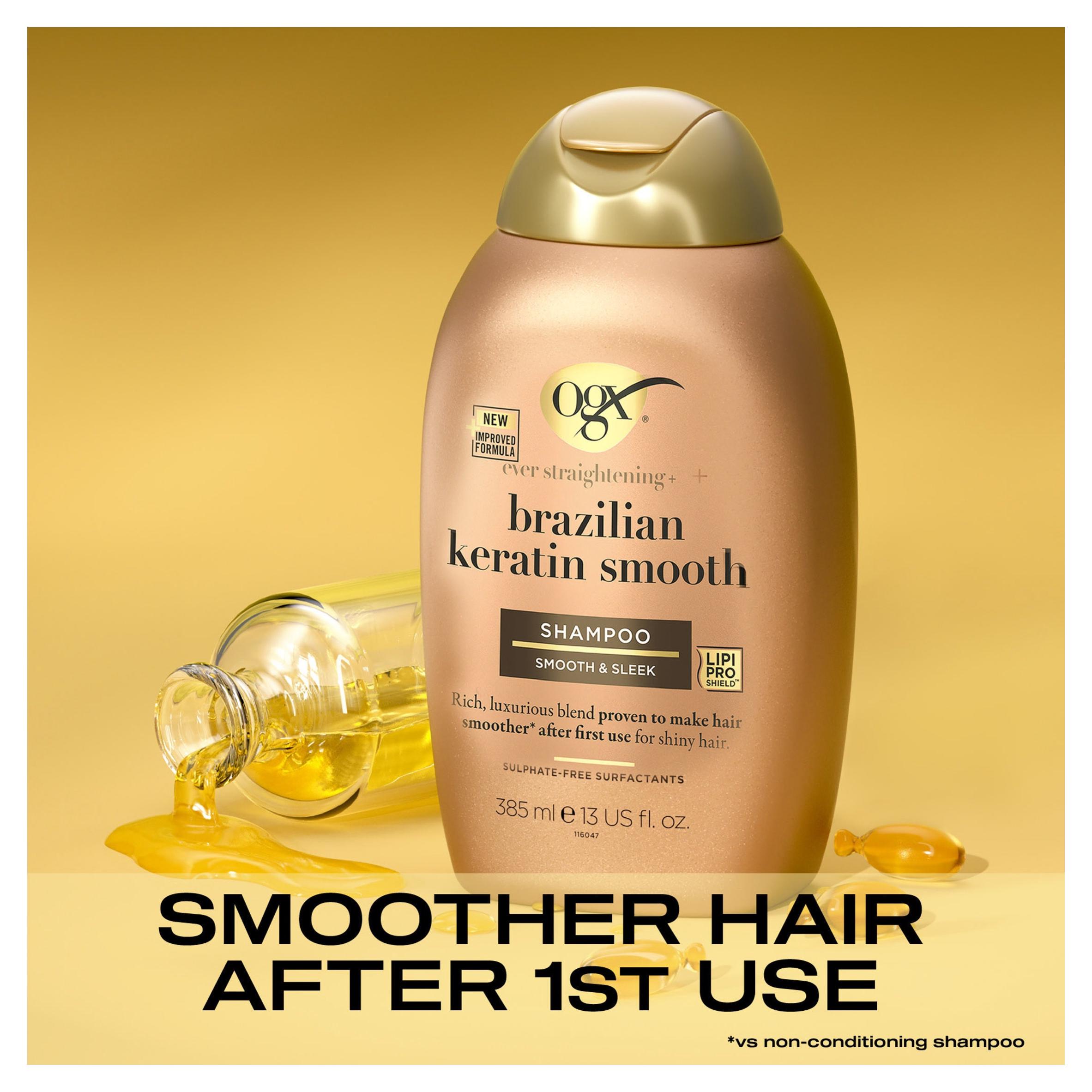 OGX Brazilian Keratin Smooth Shampoo for Dry Hair 385ml thumbnail 3