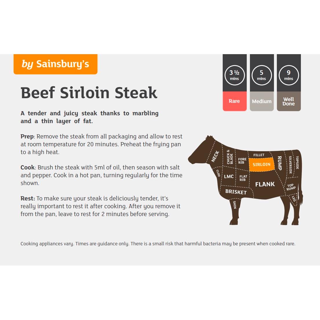 Sainsbury's British or Irish 21 Day Matured Sirloin Steak 225g thumbnail 2