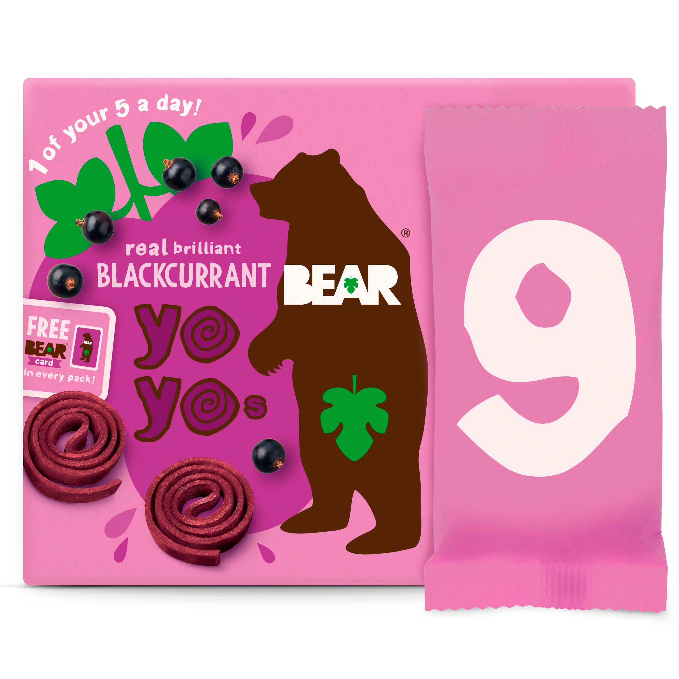 BEAR Fruit Yoyos Blackcurrant Family Pack 9x20g
