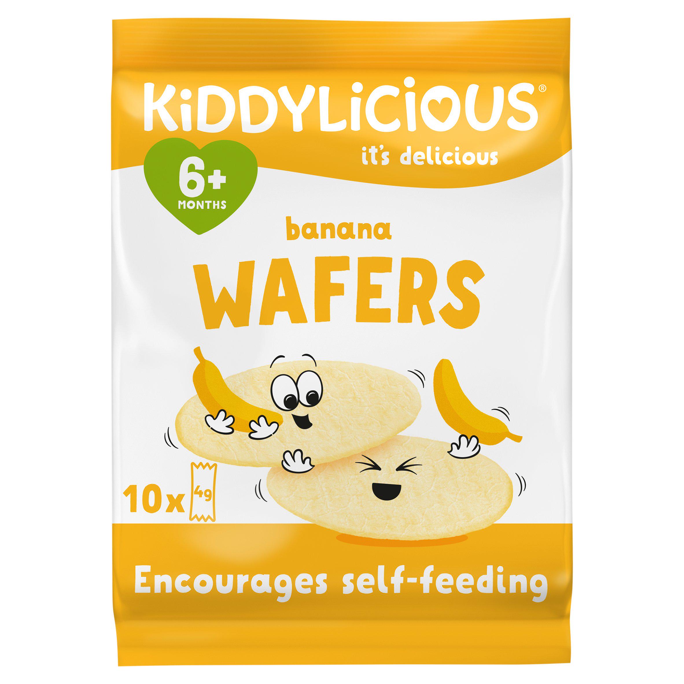 Kiddylicious Banana Maxi Wafers Baby Snacks Multi