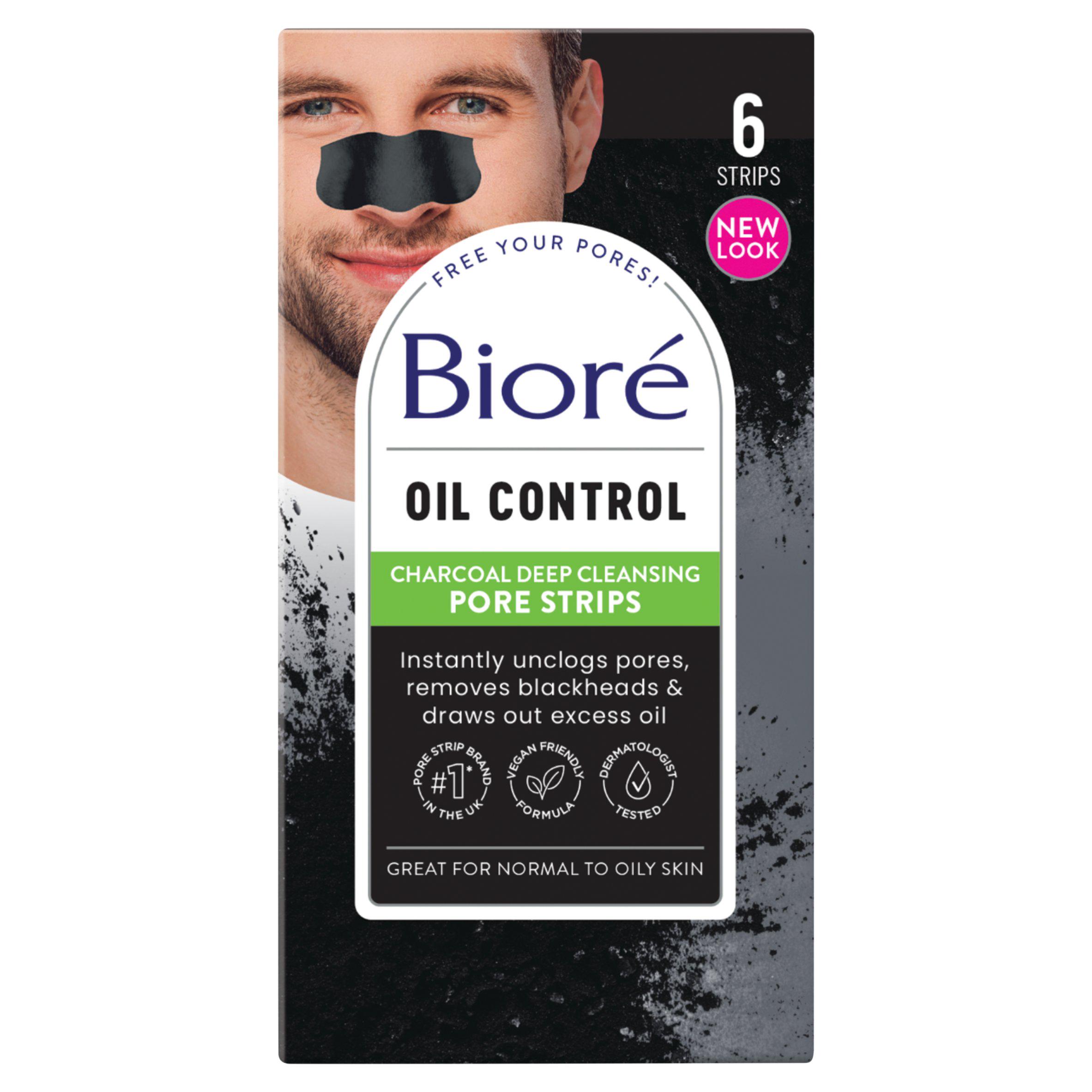 Biore Charcoal Deep Cleansing Pore Nose Strips x6